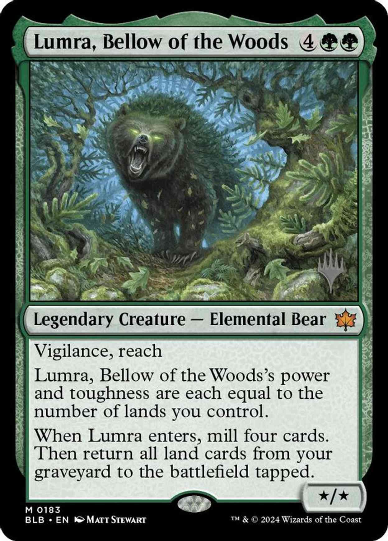 Lumra, Bellow of the Woods magic card front