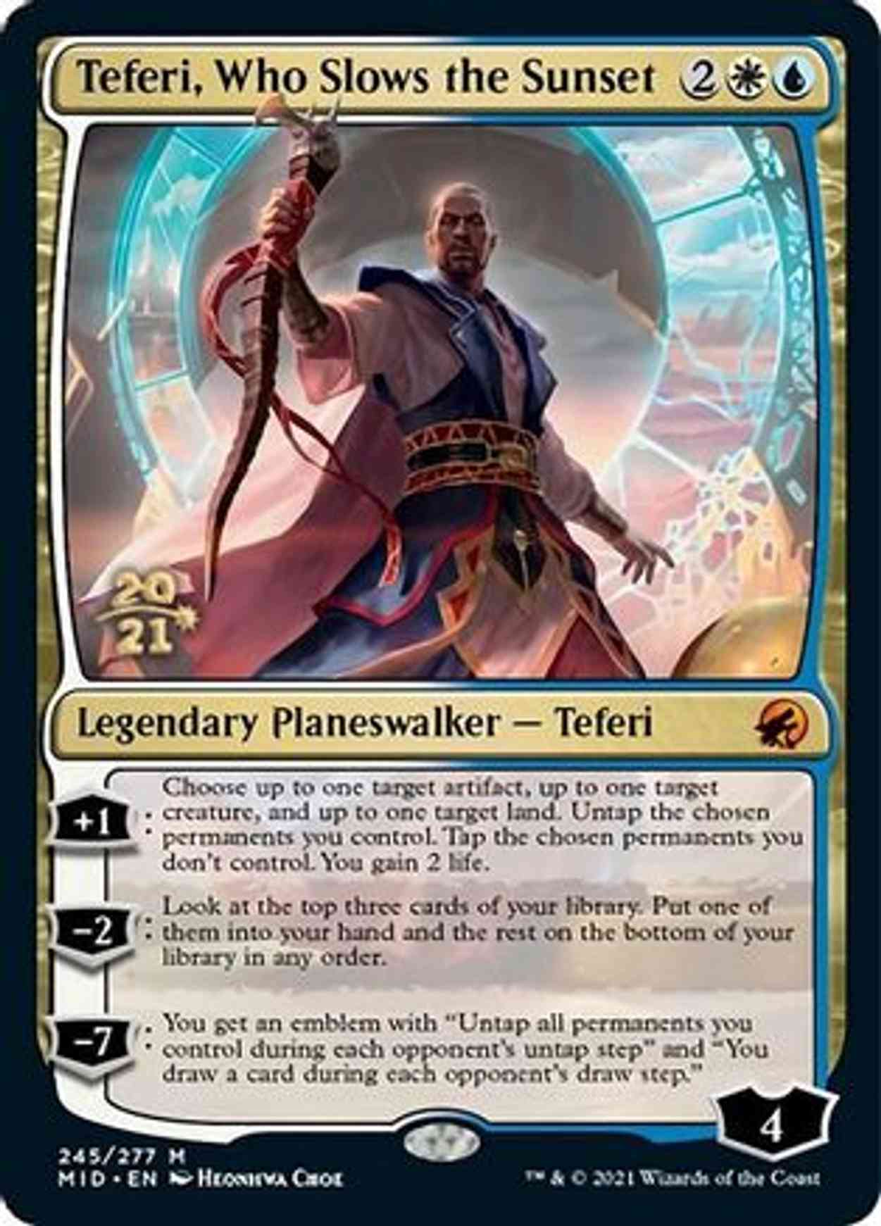Teferi, Who Slows the Sunset magic card front