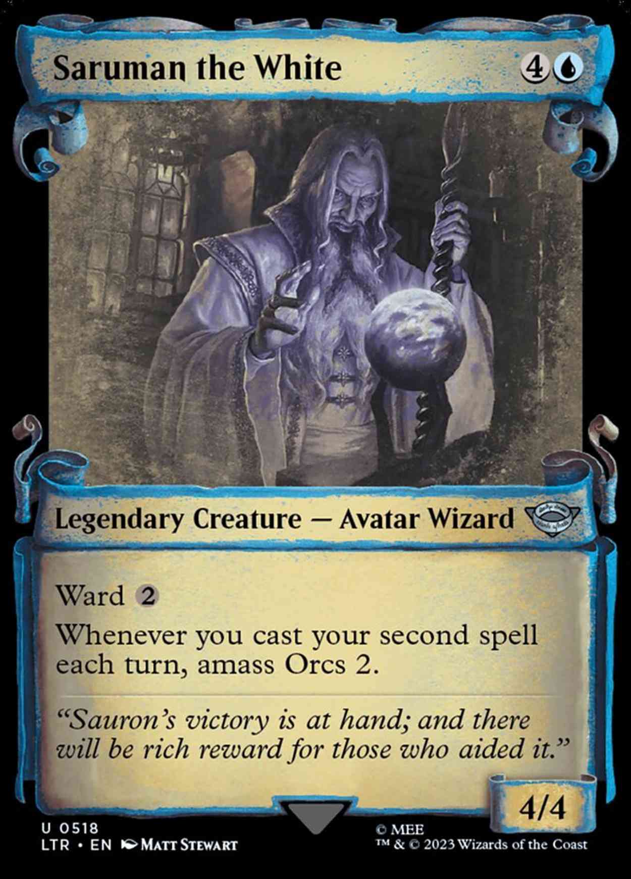 Saruman the White (Showcase Scrolls) magic card front