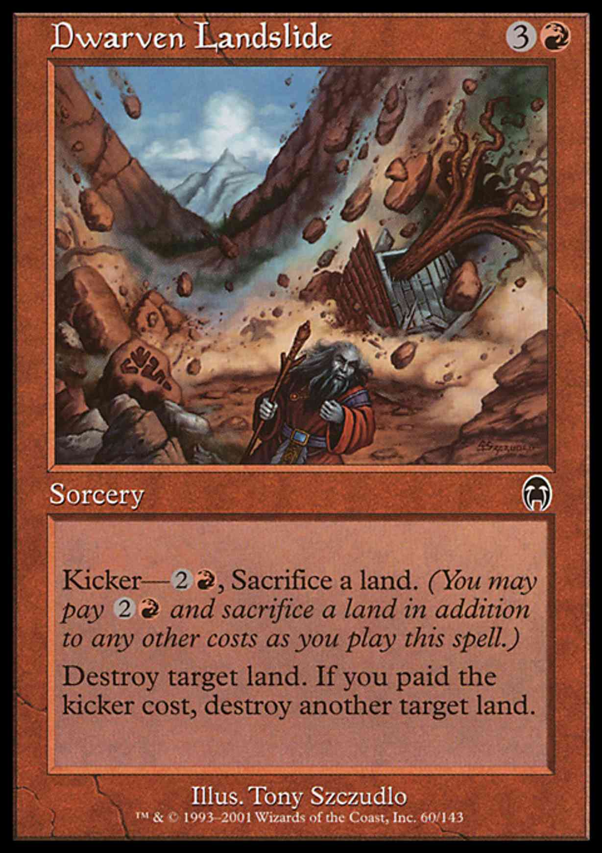 Dwarven Landslide magic card front