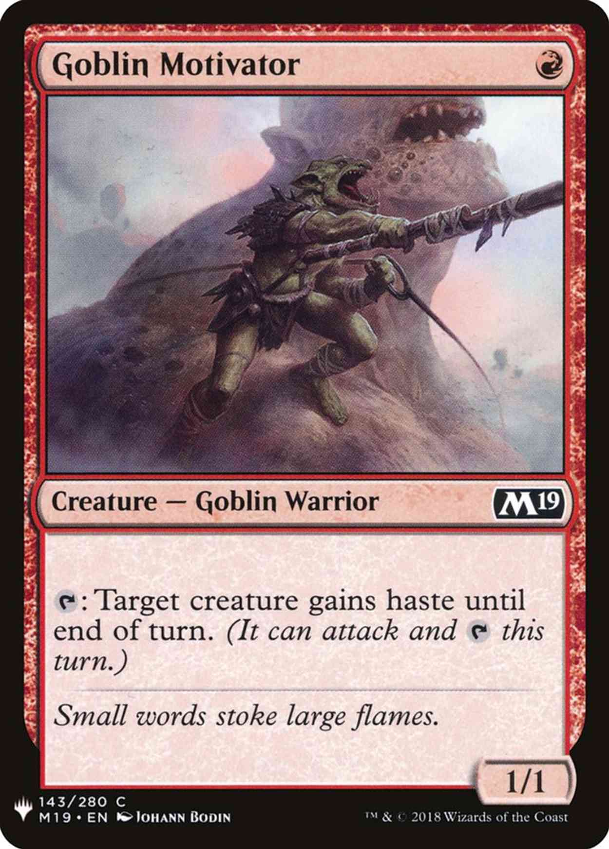 Goblin Motivator magic card front