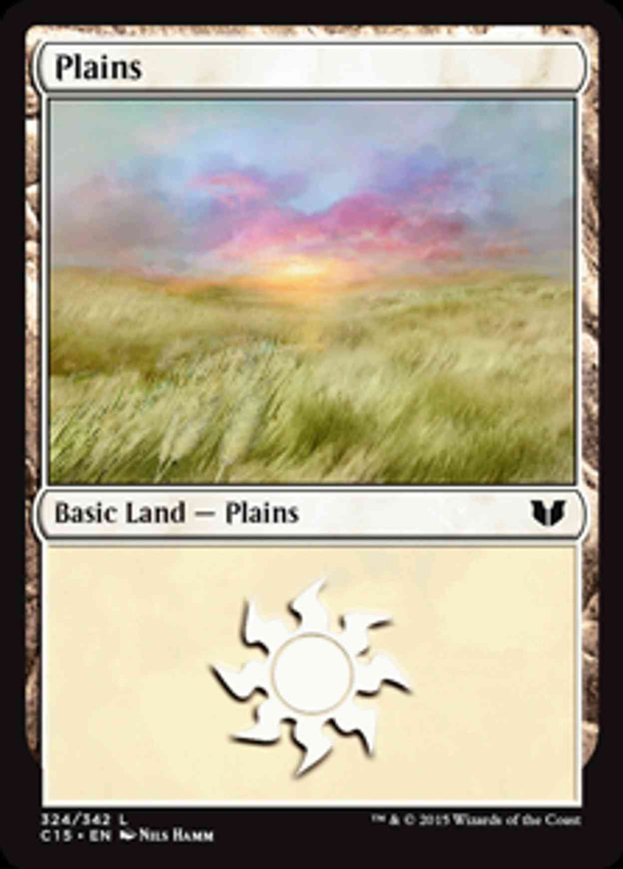 Plains (324) magic card front