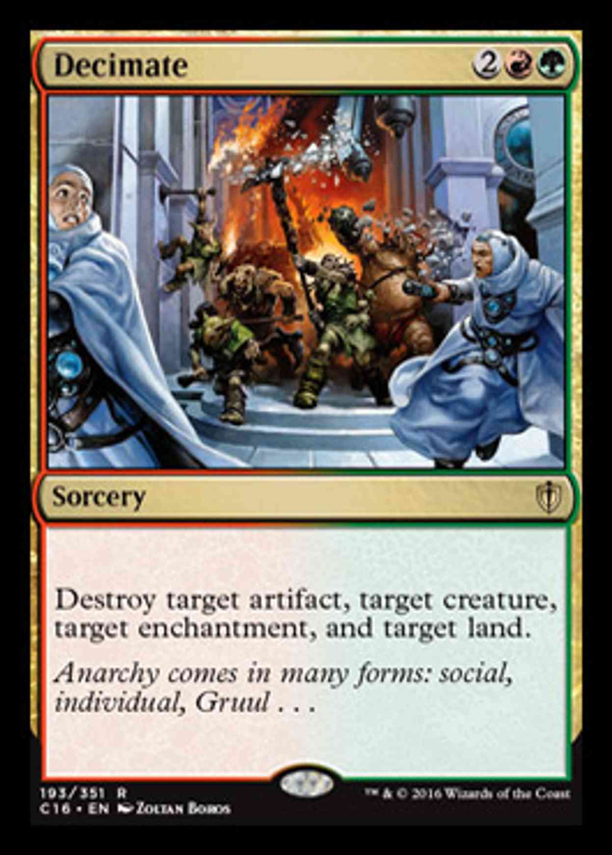 Decimate magic card front