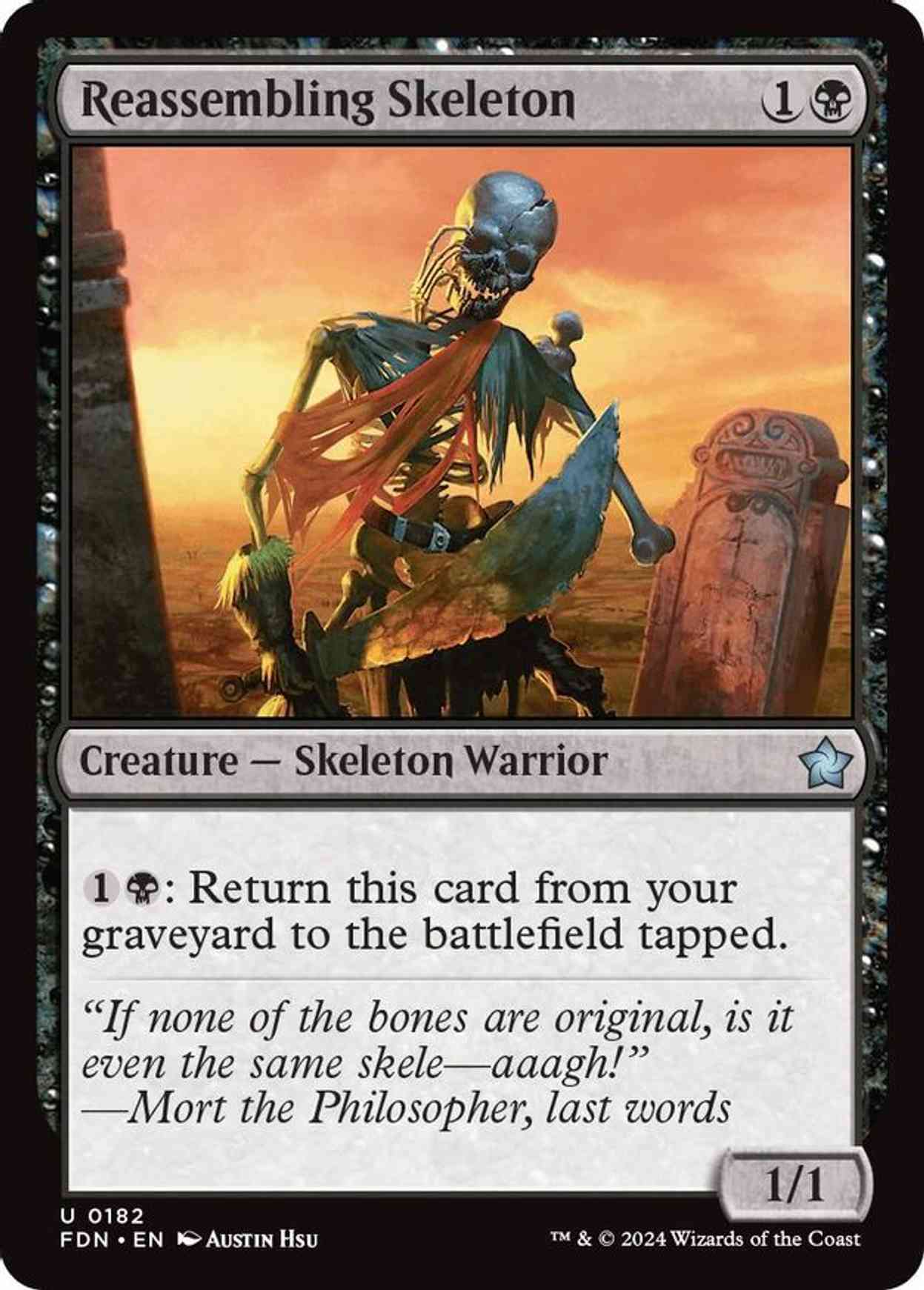 Reassembling Skeleton magic card front