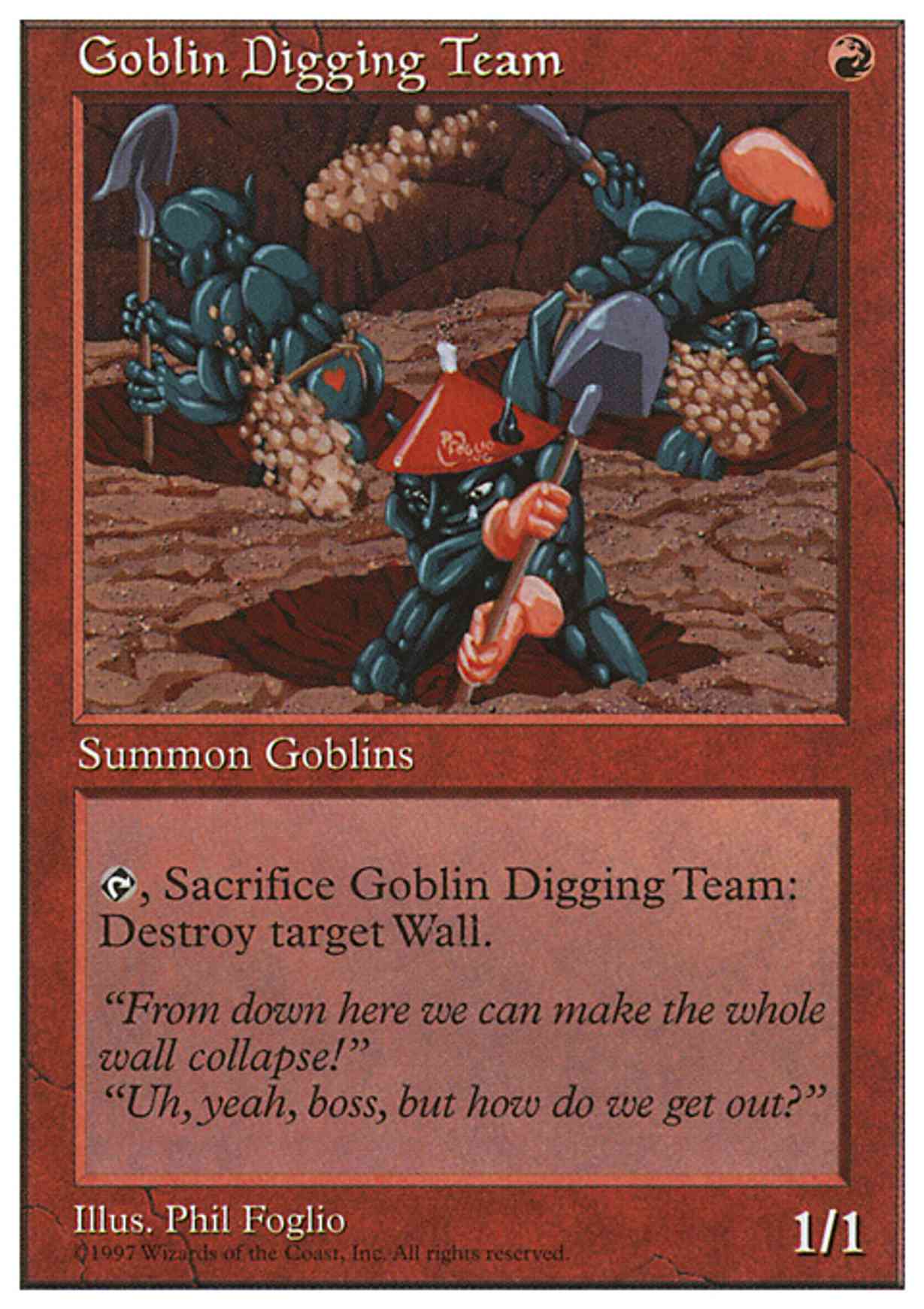 Goblin Digging Team magic card front