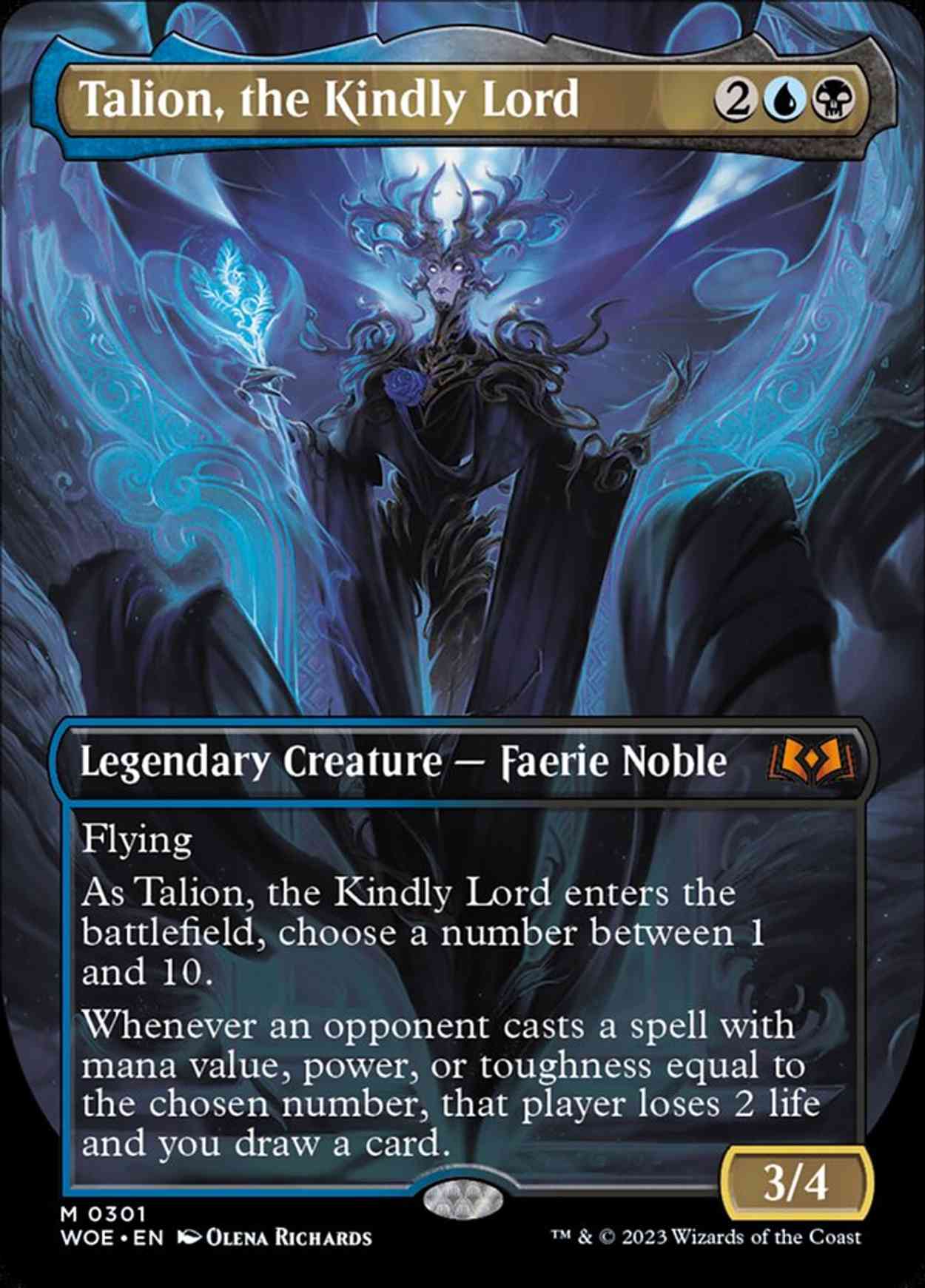 Talion, the Kindly Lord (Borderless) magic card front