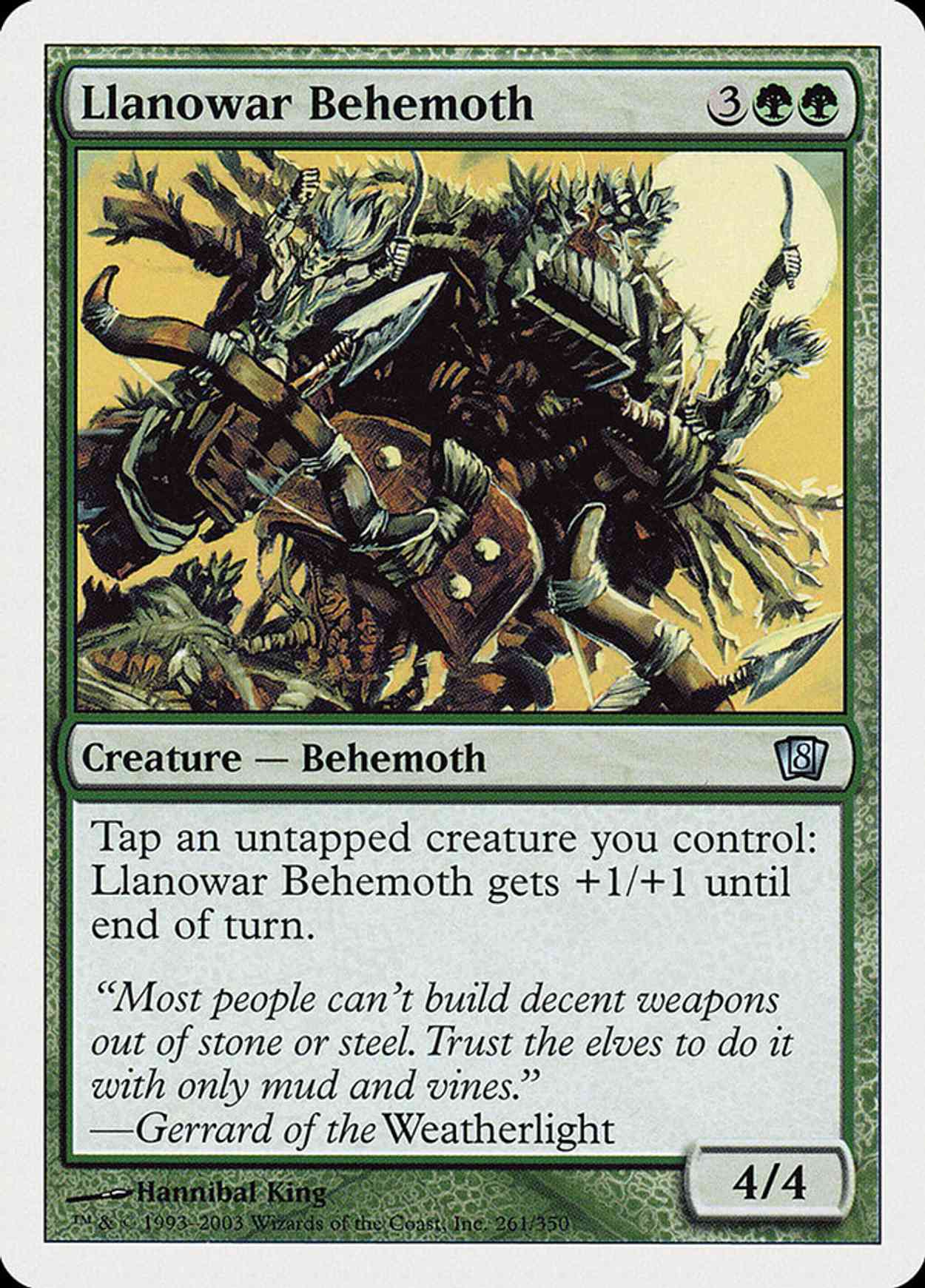 Llanowar Behemoth (8th Edition) magic card front