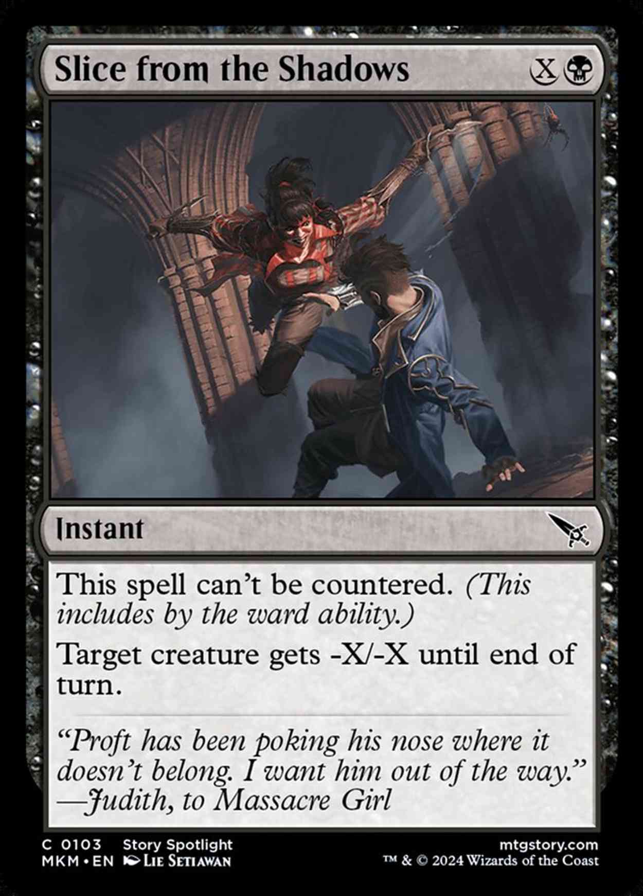 Slice from the Shadows magic card front