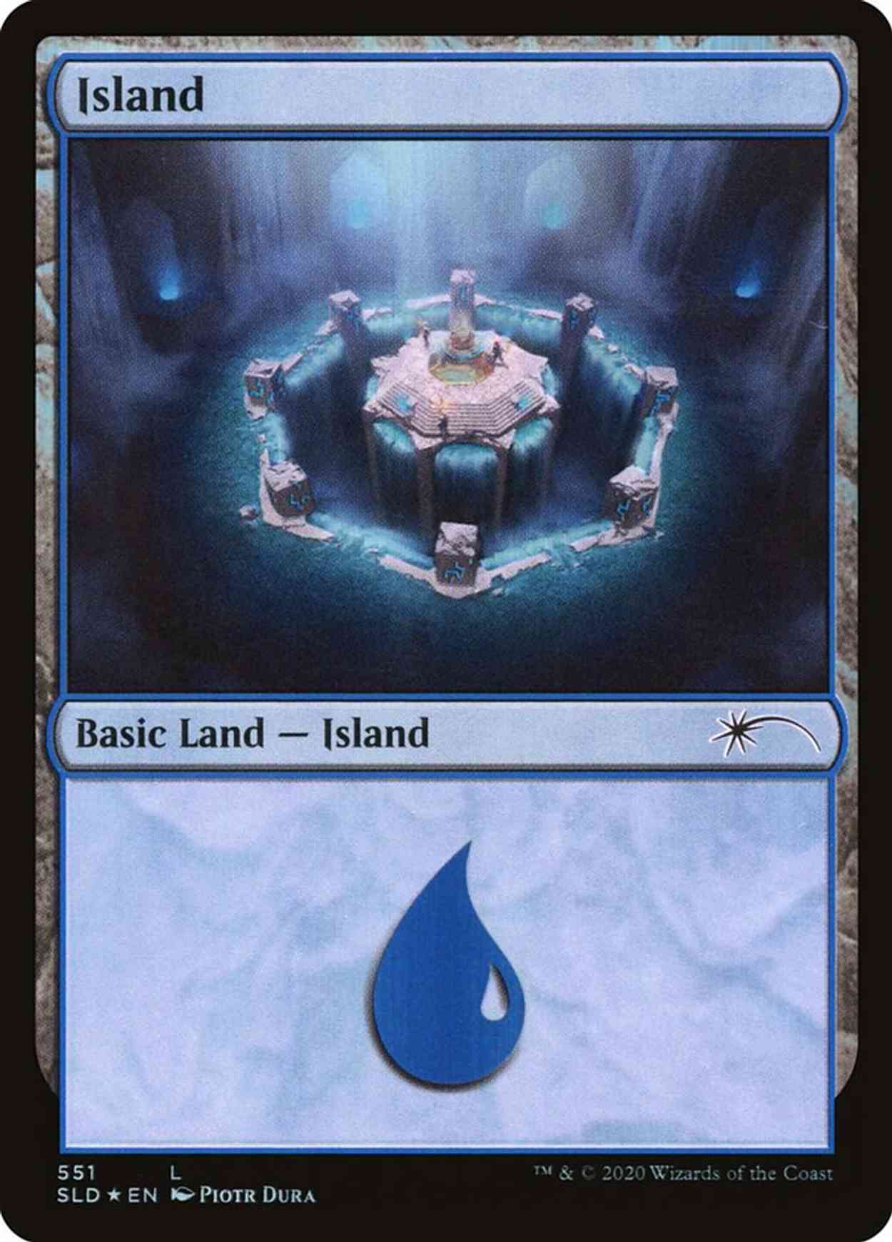 Island (551) magic card front