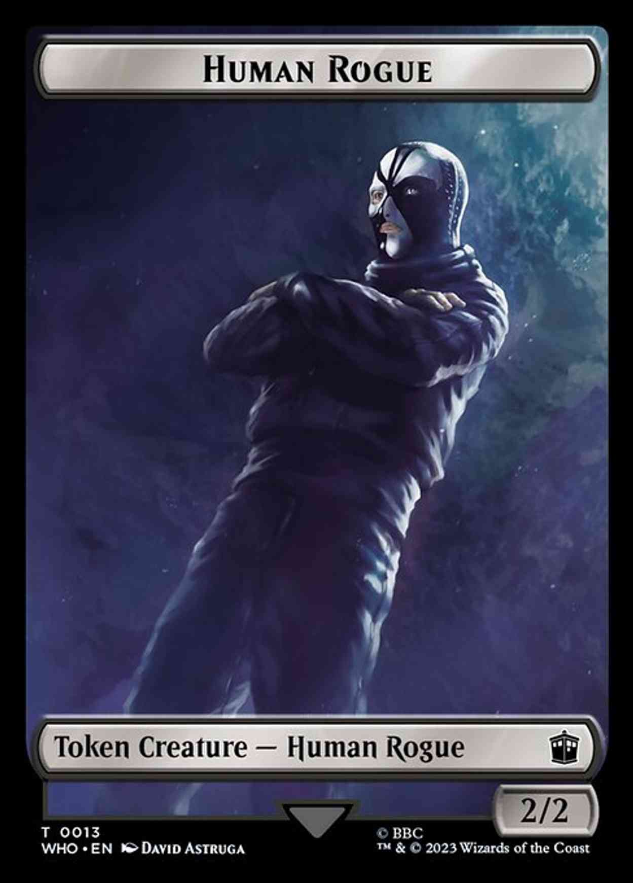 Human Rogue // Beast Double-Sided Token magic card front