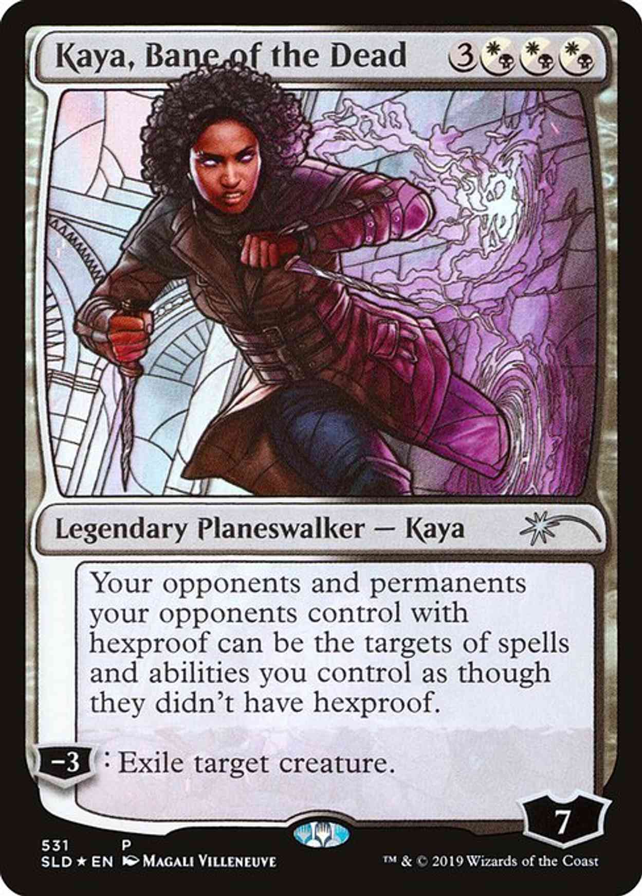 Kaya, Bane of the Dead (Stained Glass) magic card front
