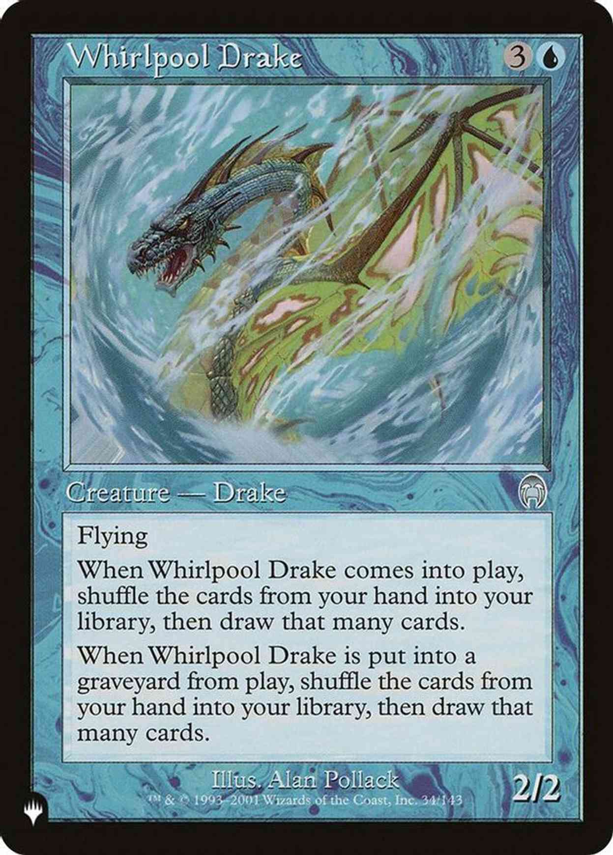 Whirlpool Drake magic card front