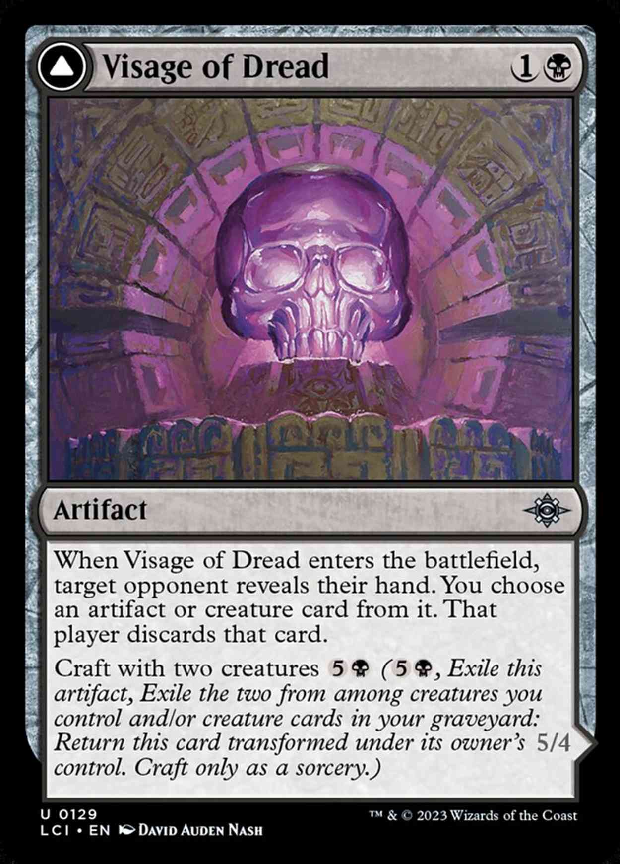 Visage of Dread magic card front