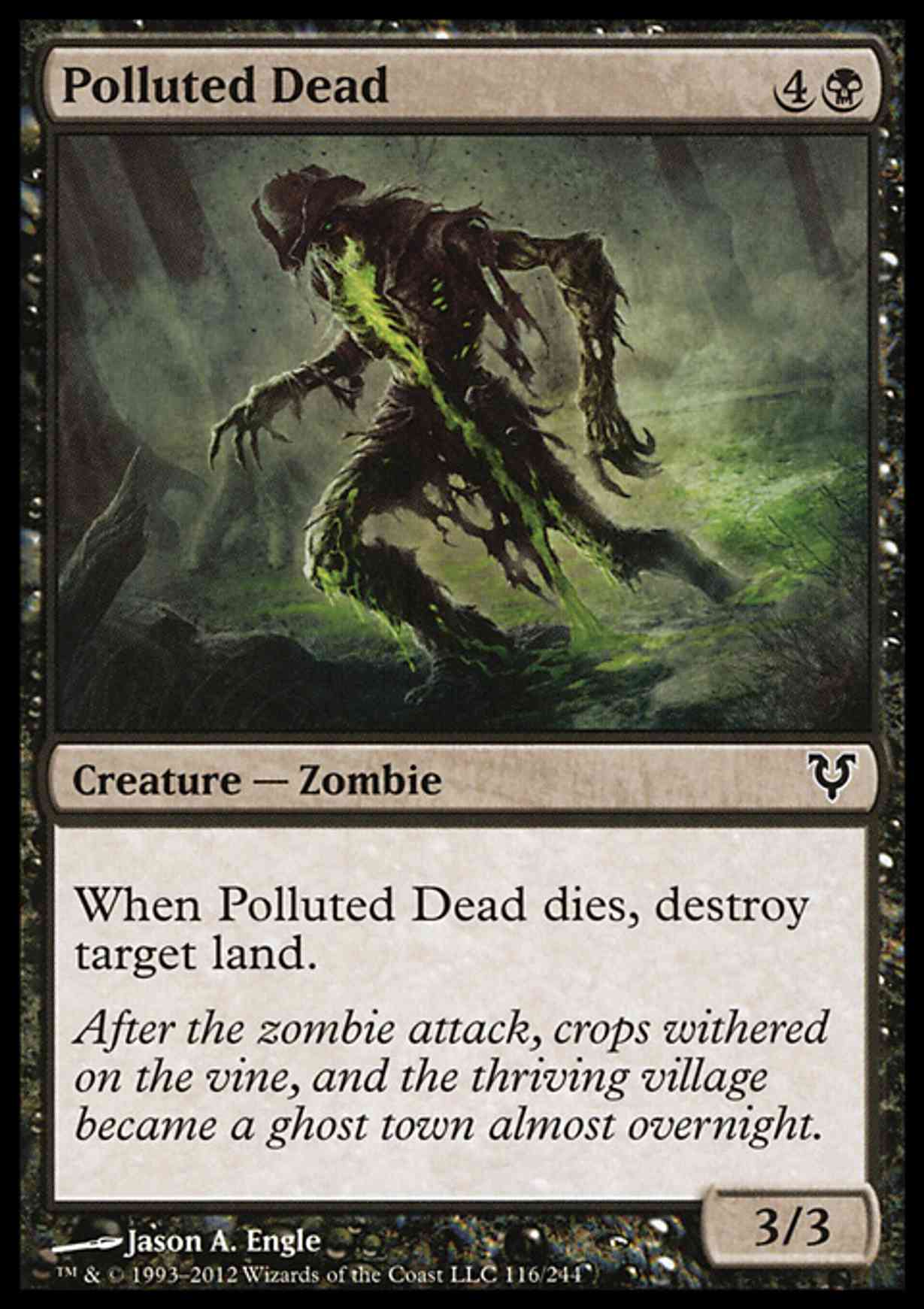 Polluted Dead magic card front