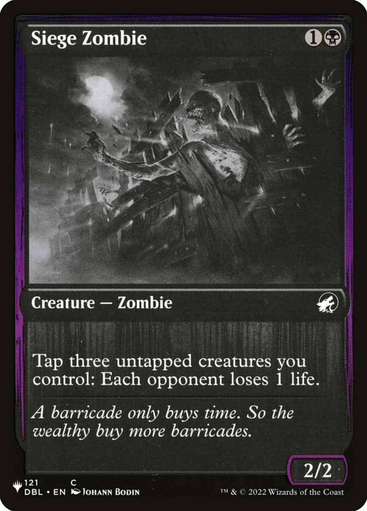 Siege Zombie magic card front