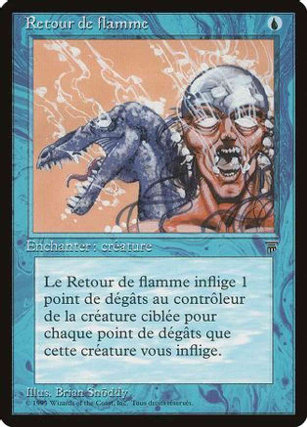 Backfire (French) - "Retour de flamme" magic card front