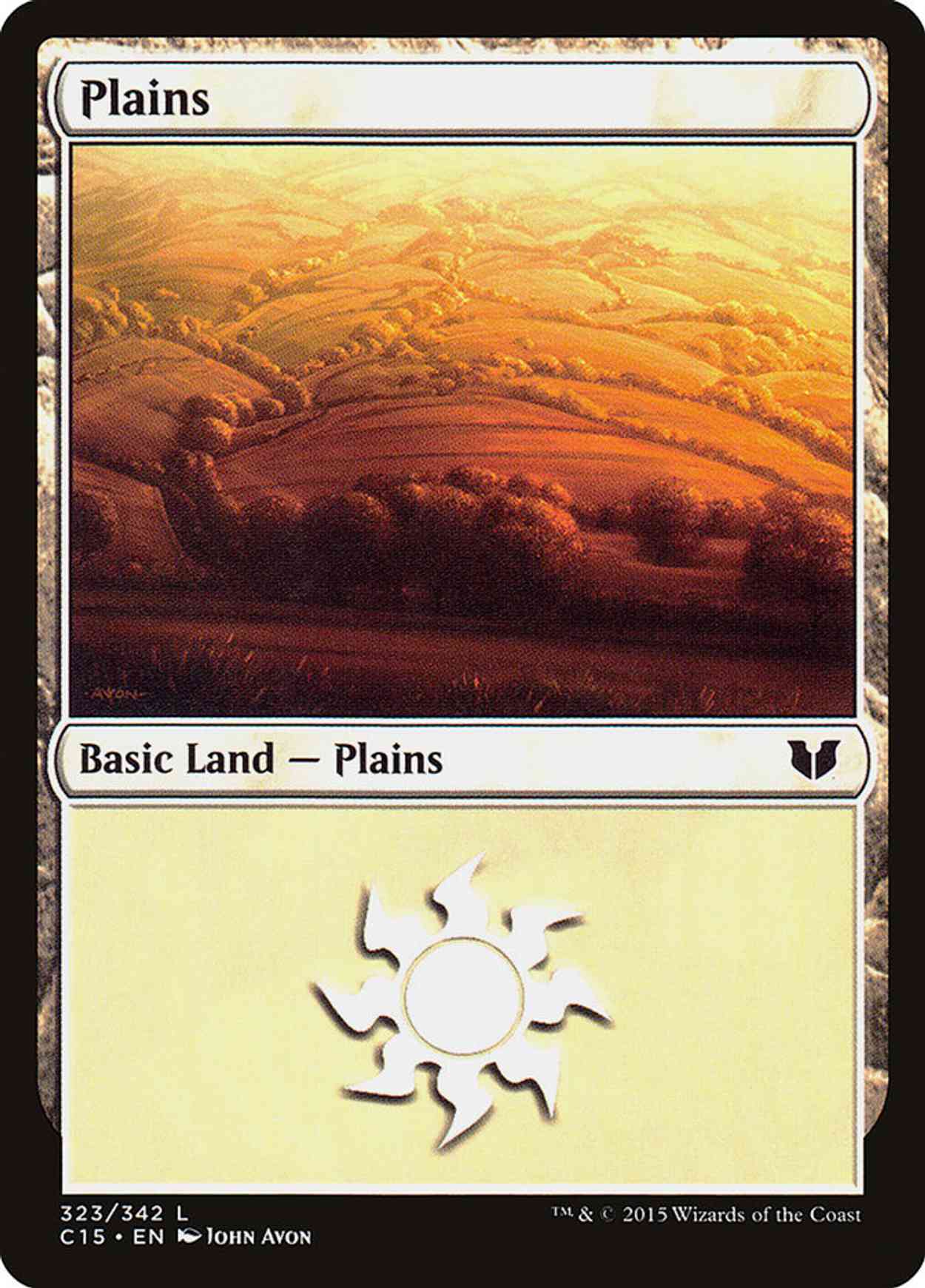 Plains (323) magic card front