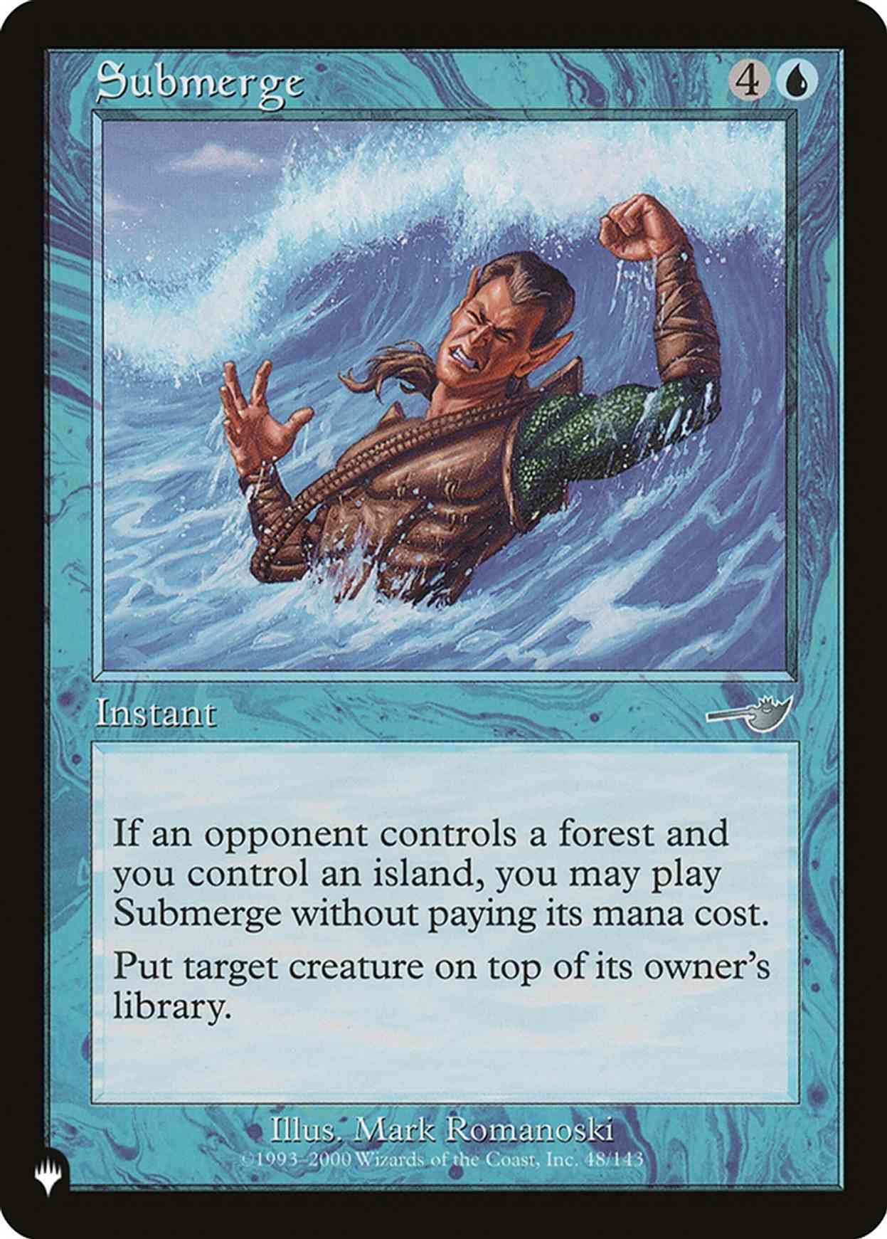 Submerge magic card front