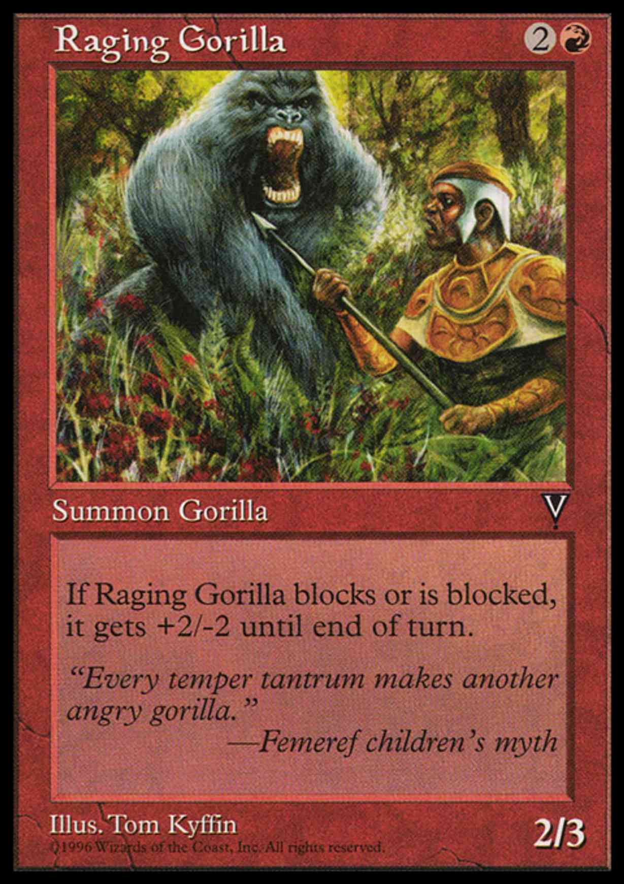 Raging Gorilla magic card front