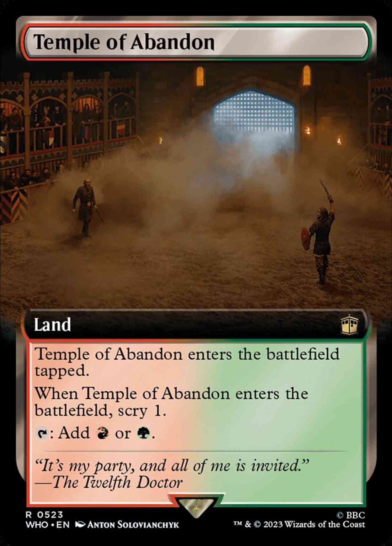 Temple of Abandon (Extended Art) magic card front