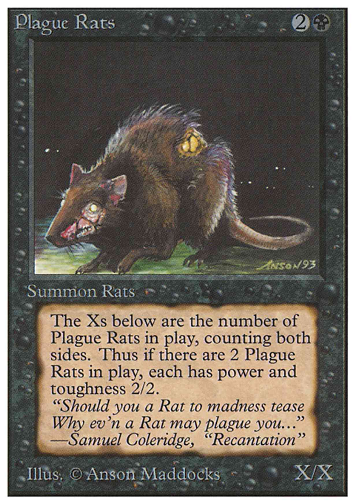 Plague Rats magic card front