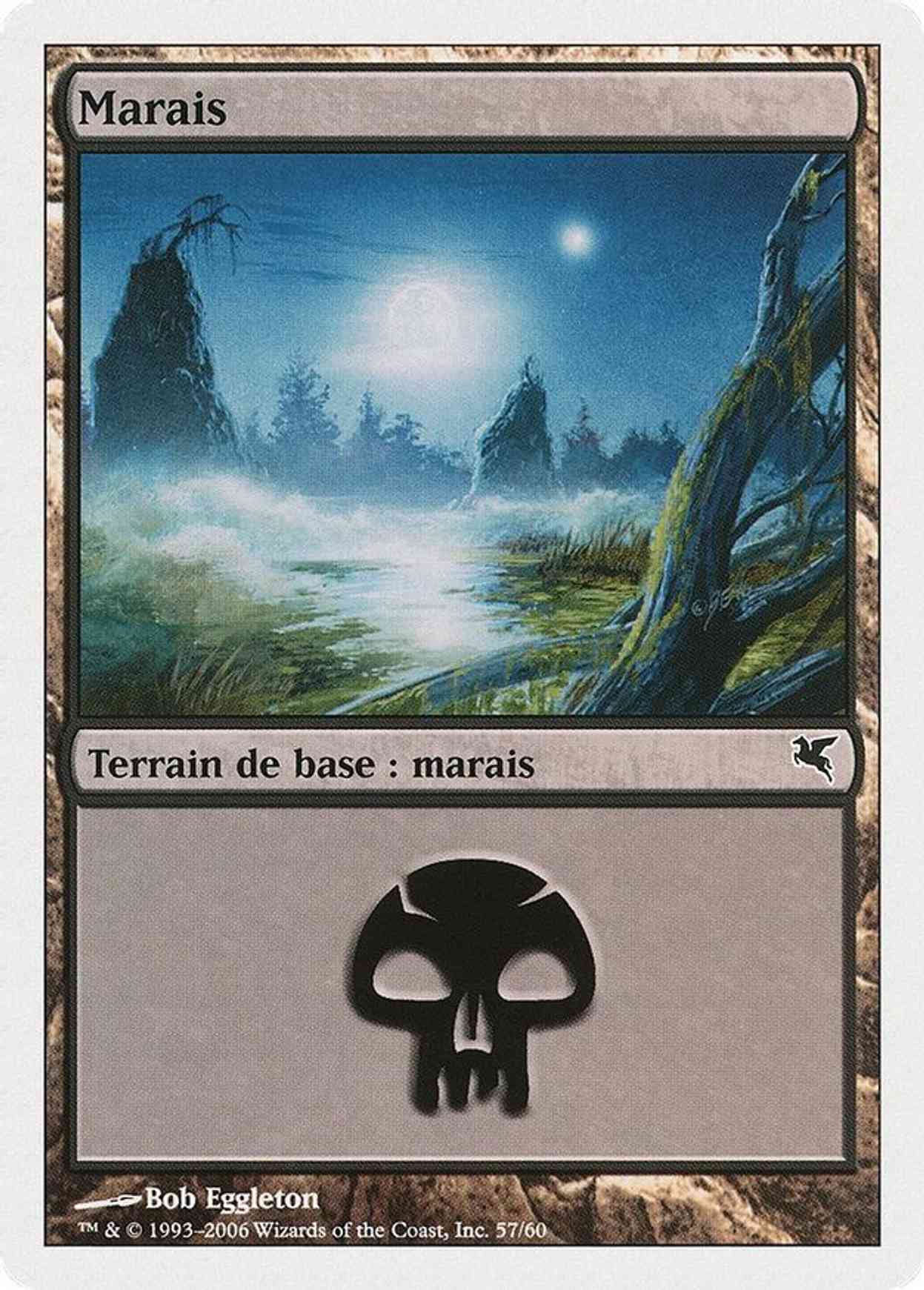 Swamp (French) - "Marais" (A57) magic card front