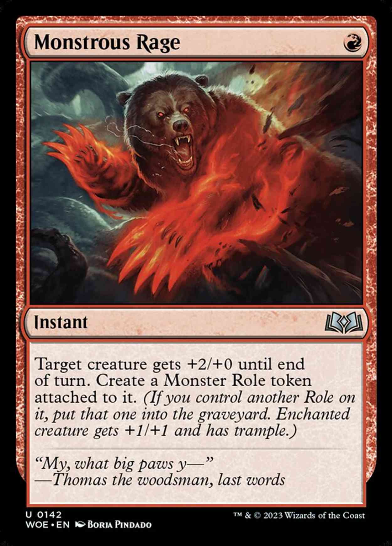 Monstrous Rage magic card front