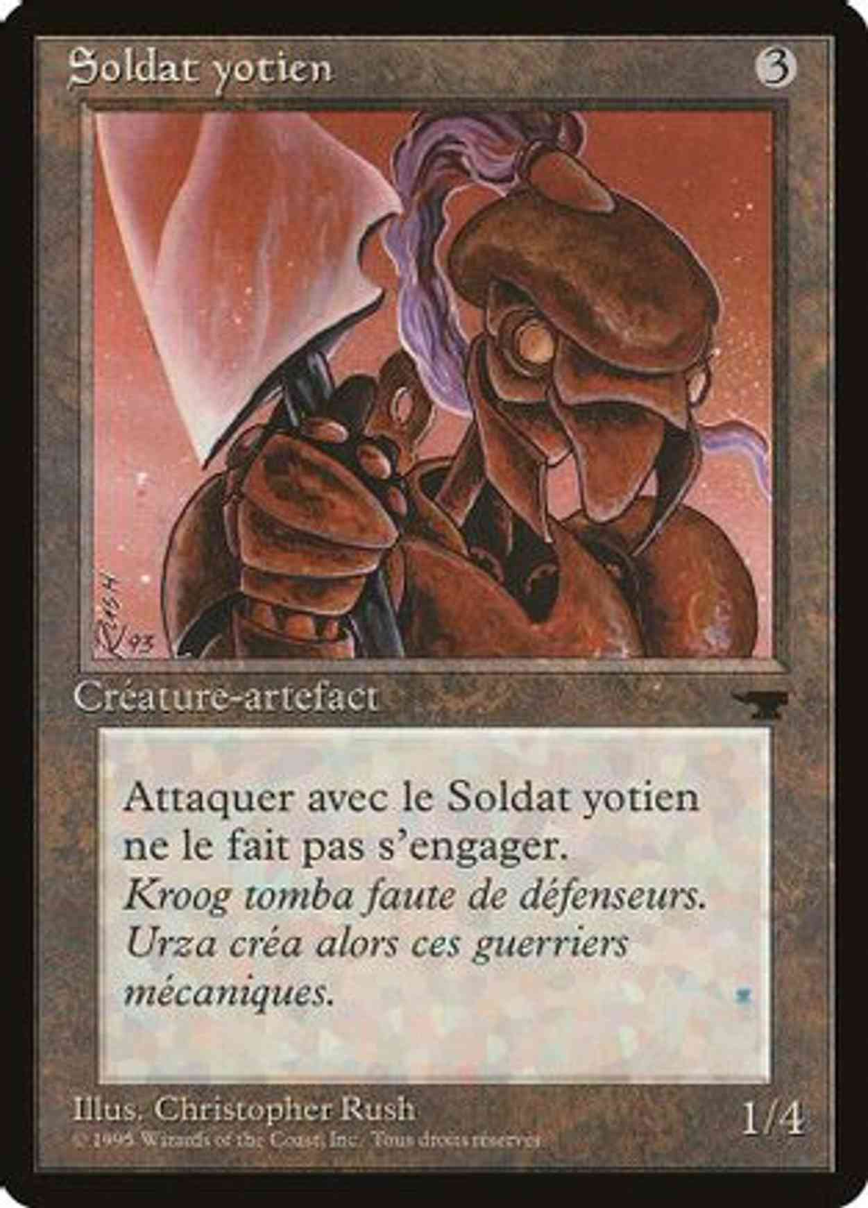 Yotian Soldier (French) - "Soldat yotien" magic card front