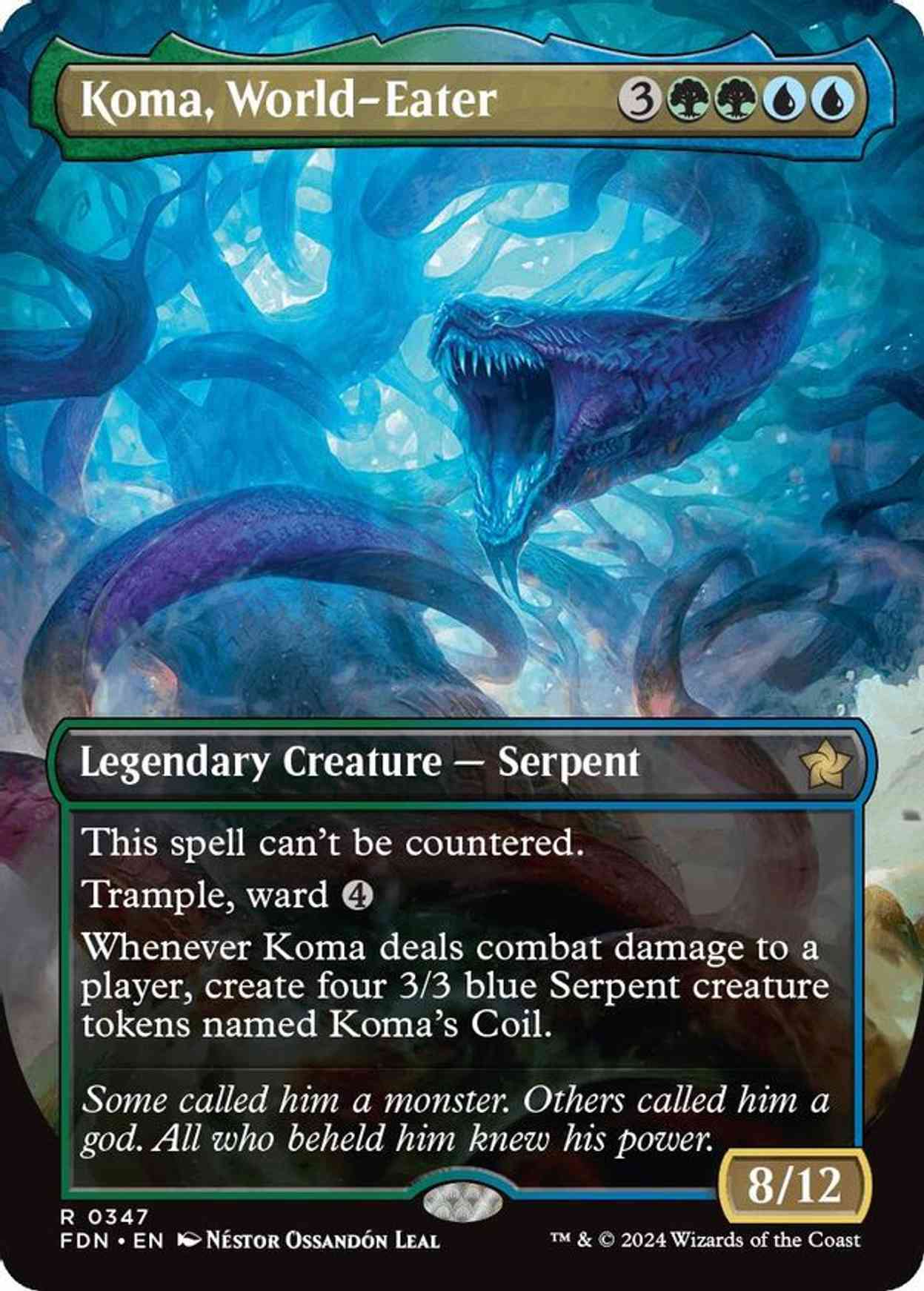 Koma, World-Eater (Borderless) magic card front