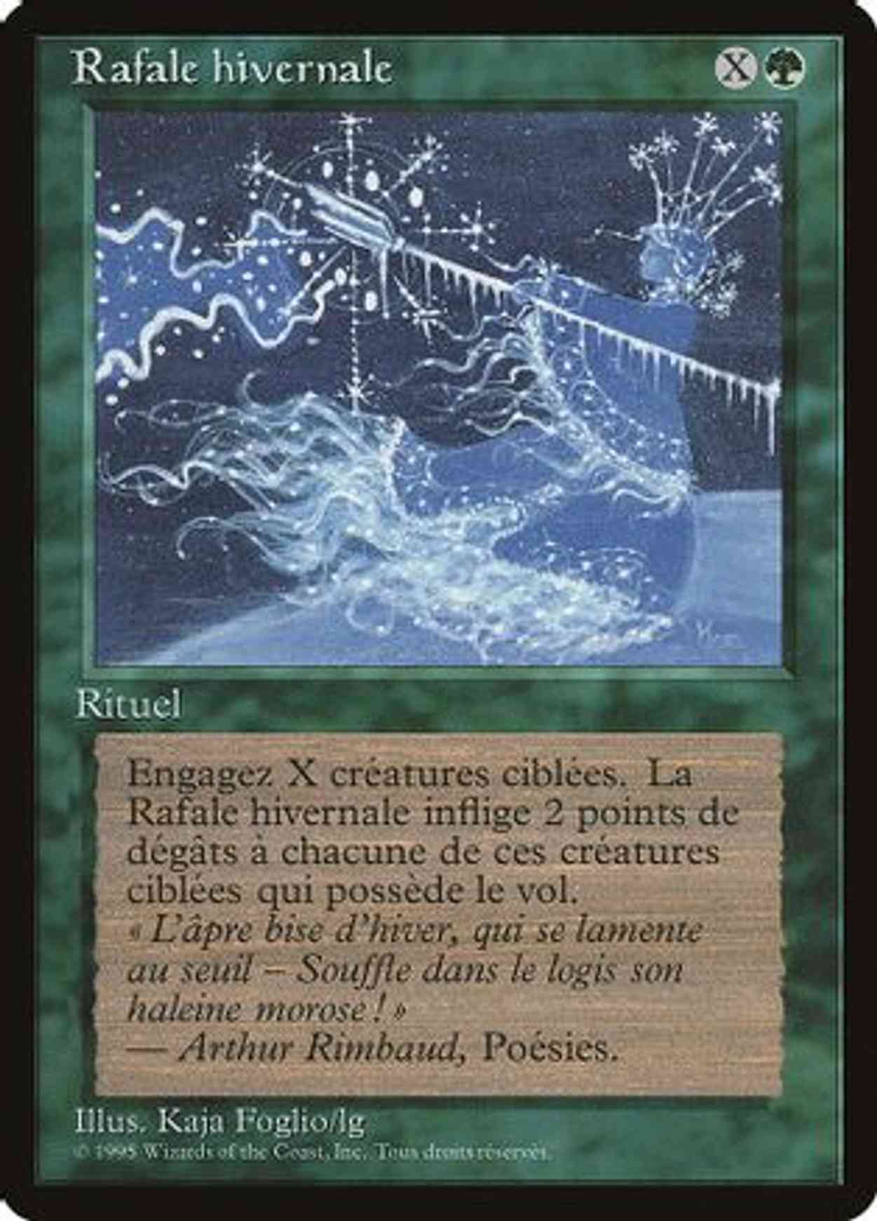 Winter Blast (French) - "Rafale hivernale" magic card front