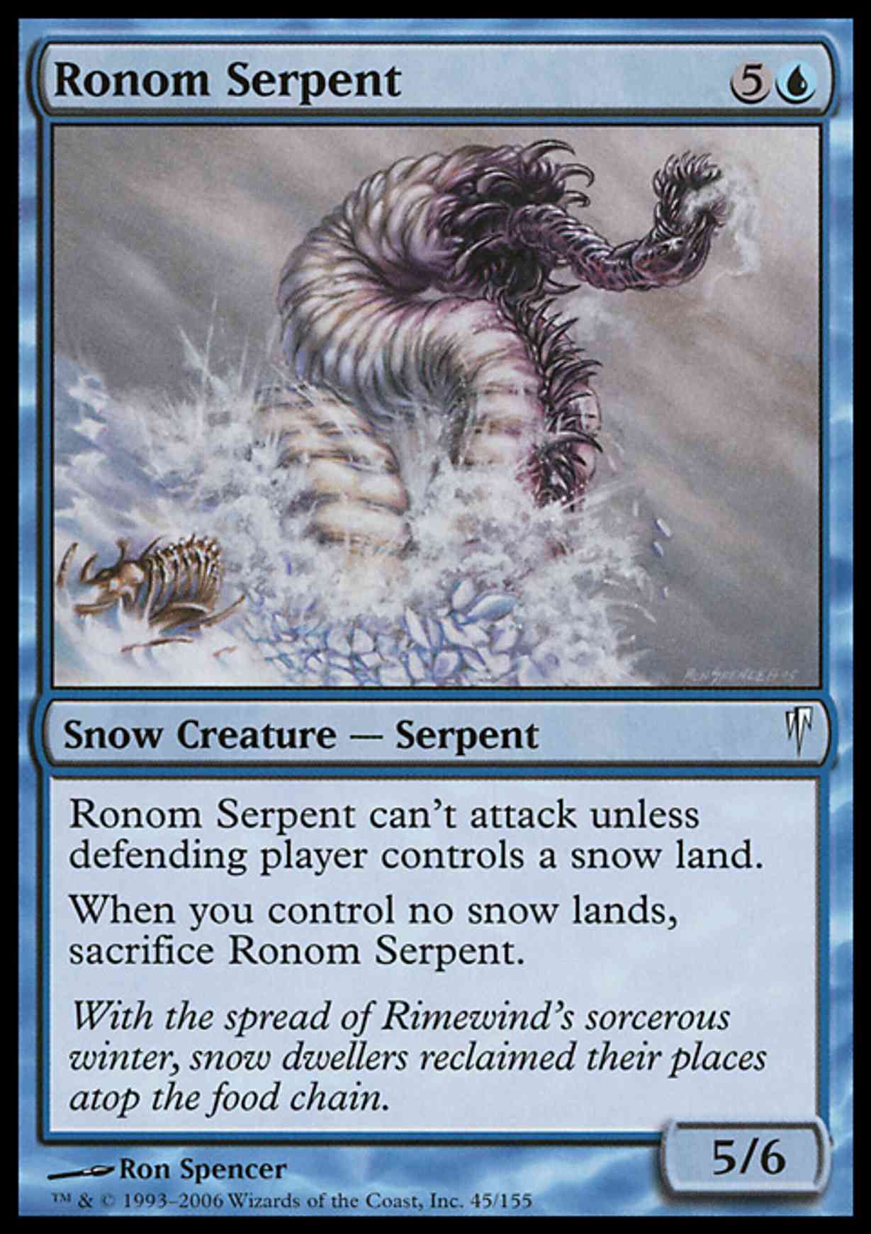 Ronom Serpent magic card front