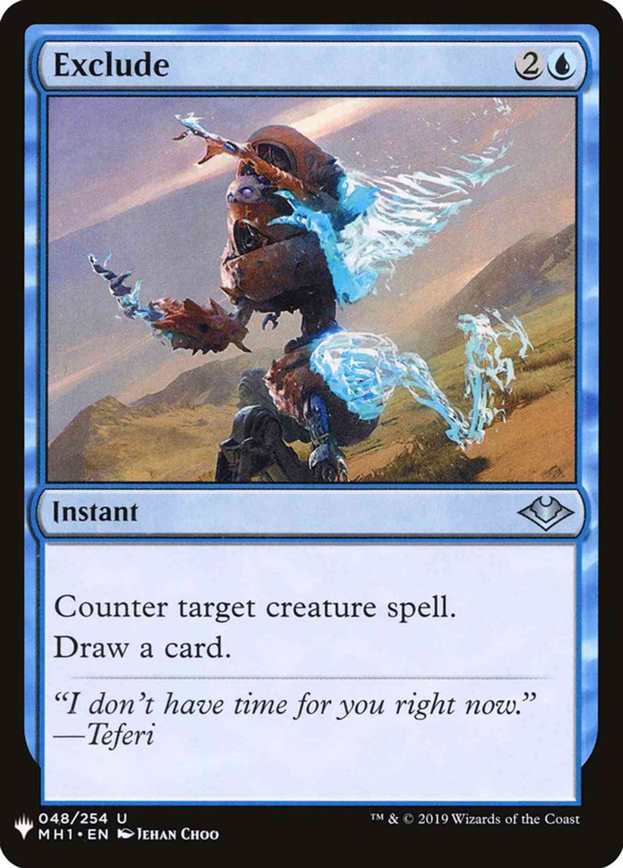 Exclude magic card front