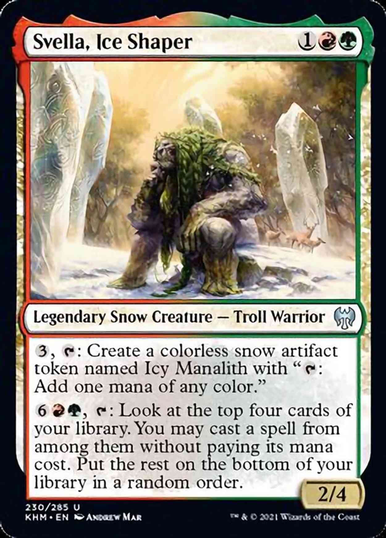 Svella, Ice Shaper magic card front