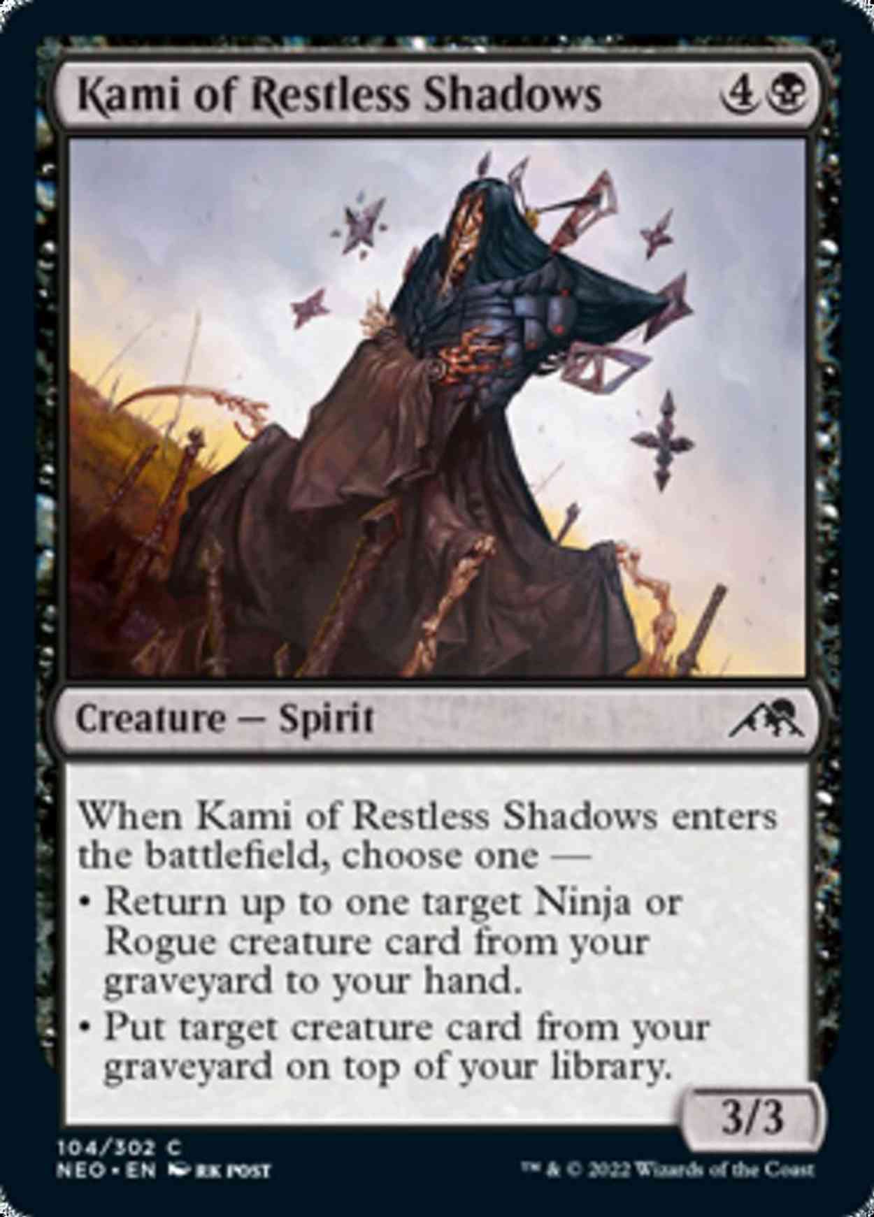 Kami of Restless Shadows magic card front