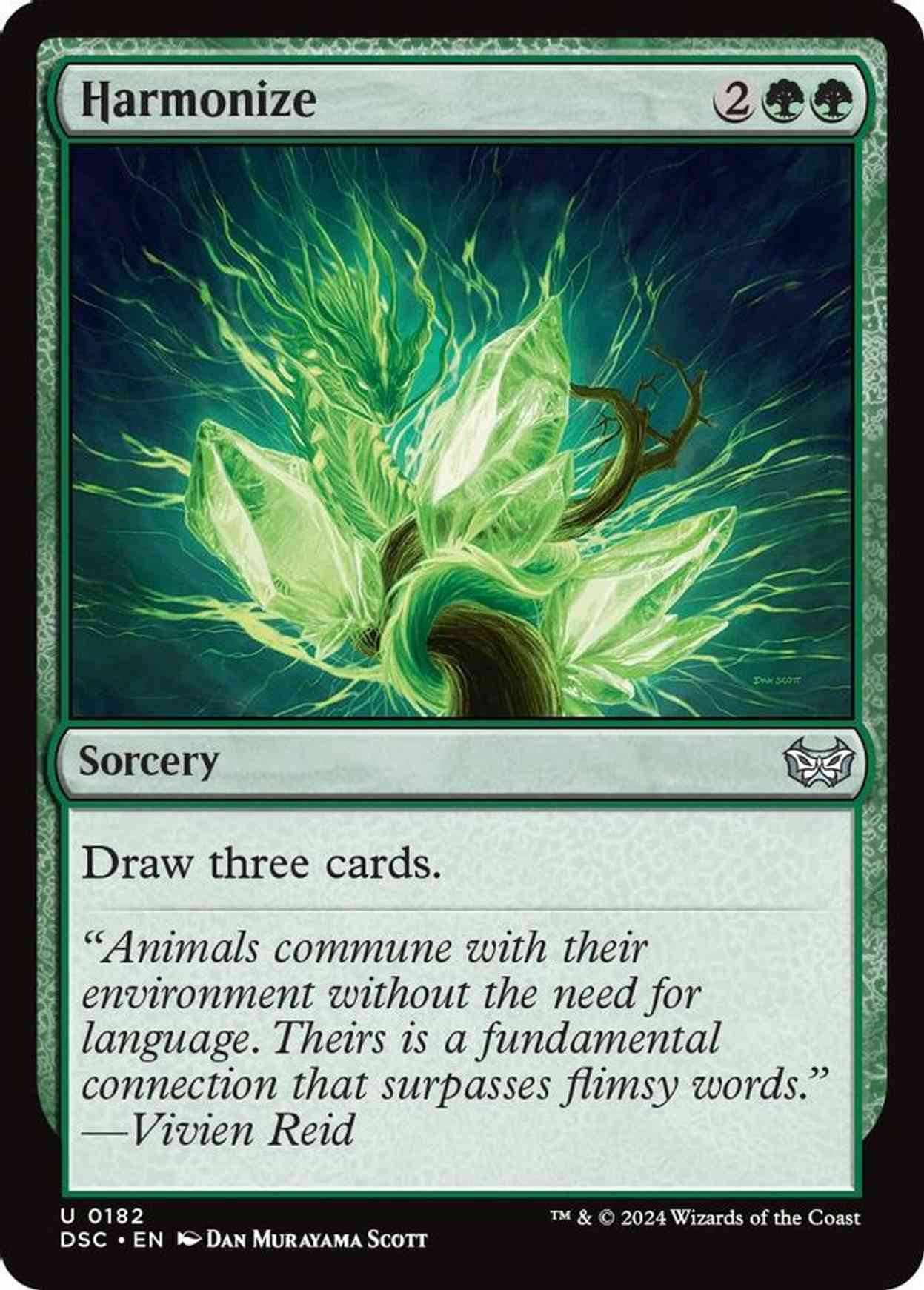 Harmonize magic card front