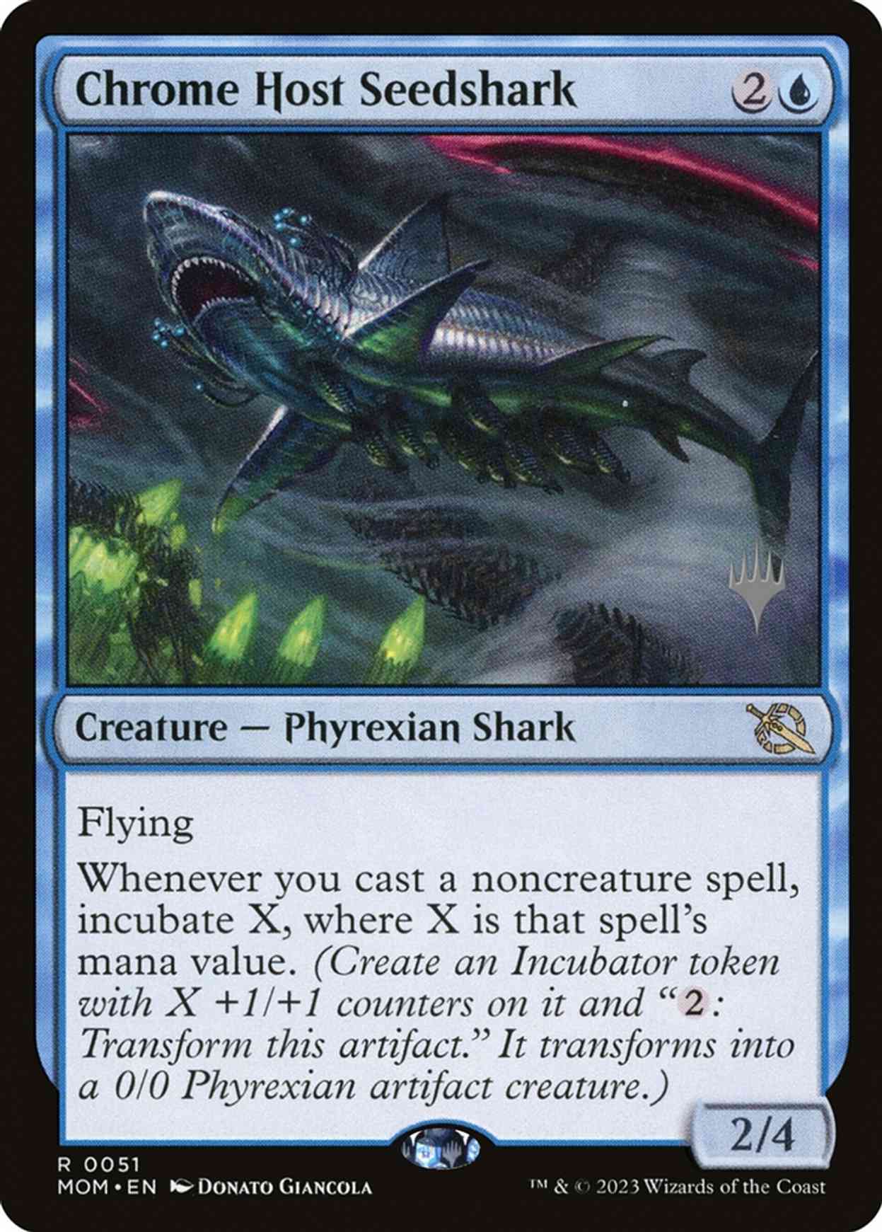 Chrome Host Seedshark magic card front