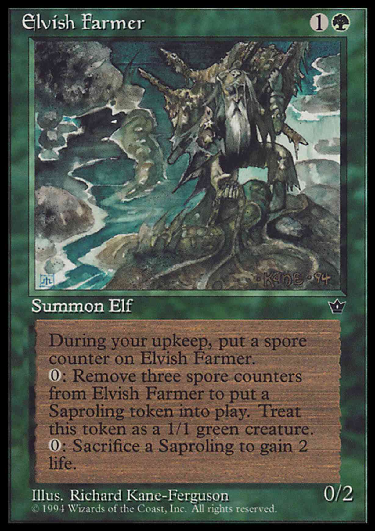 Elvish Farmer magic card front