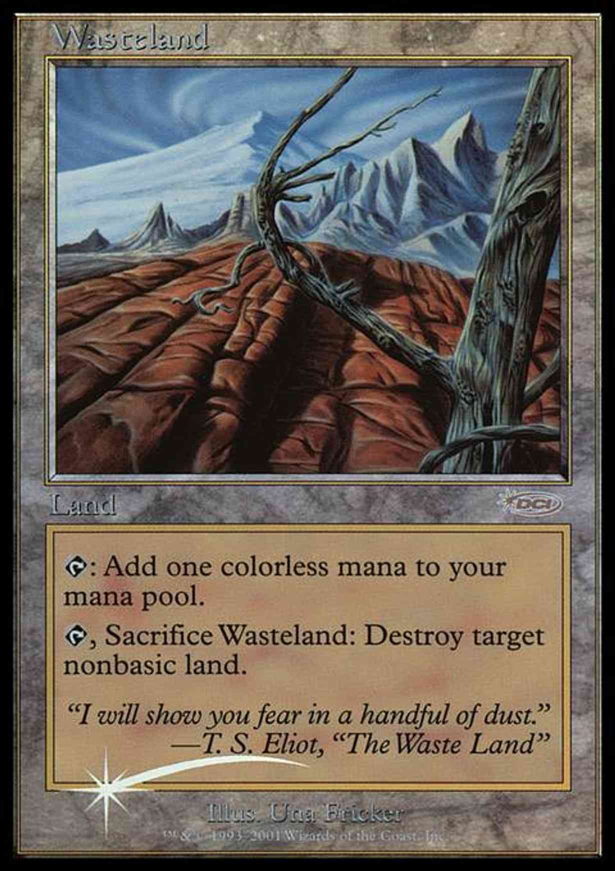 Wasteland magic card front