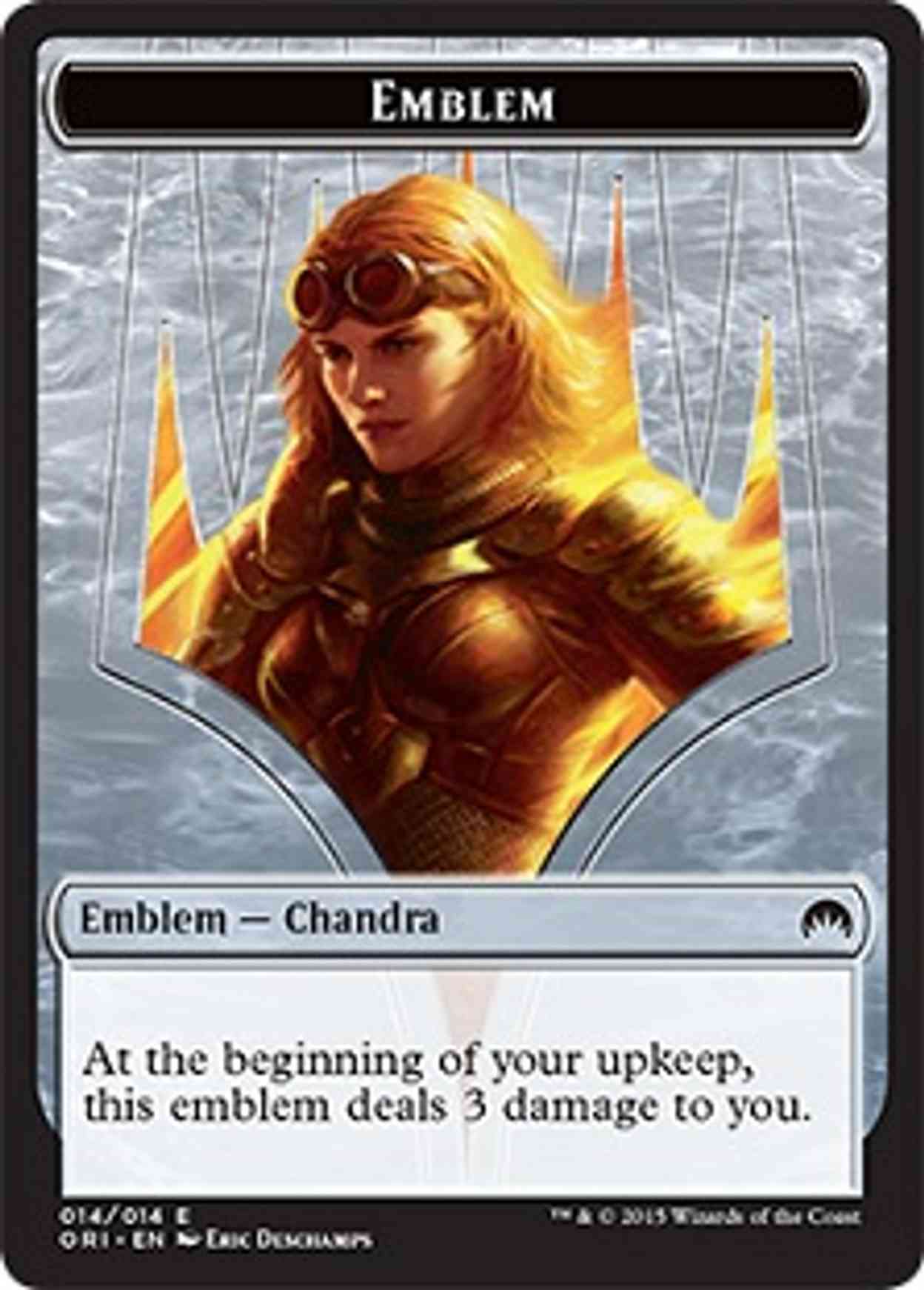Emblem - Chandra, Roaring Flame magic card front