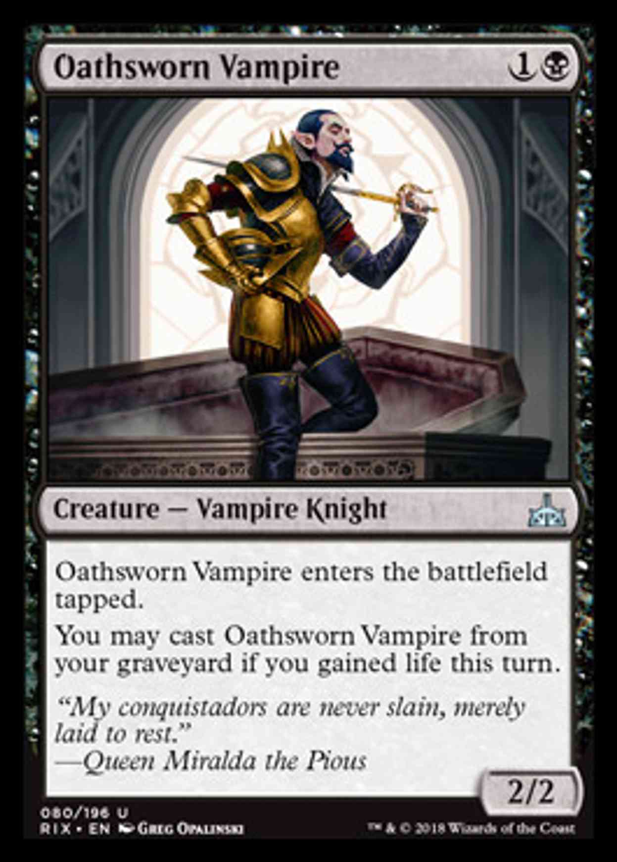 Oathsworn Vampire magic card front