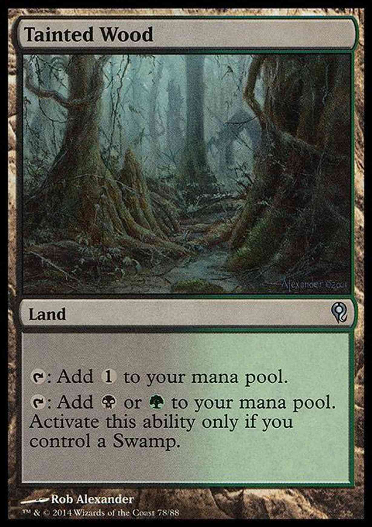 Tainted Wood magic card front