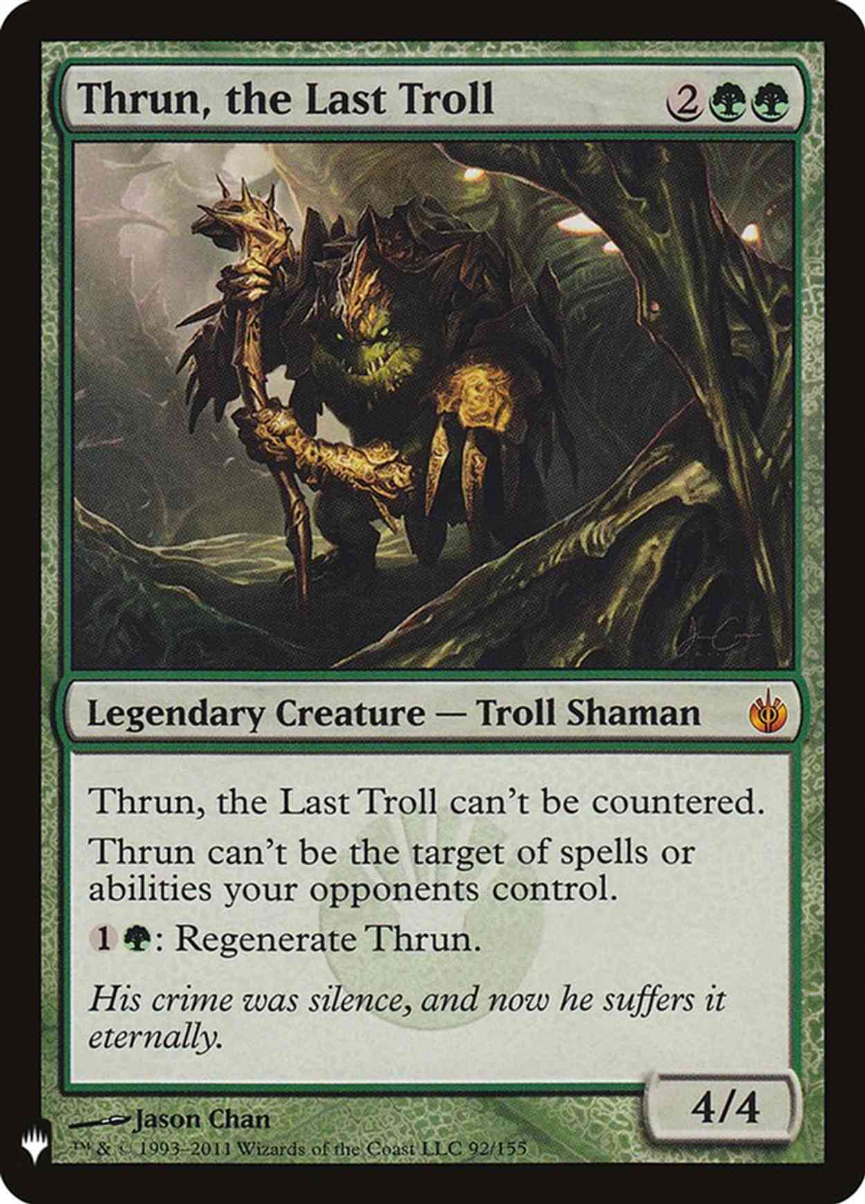 Thrun, the Last Troll magic card front
