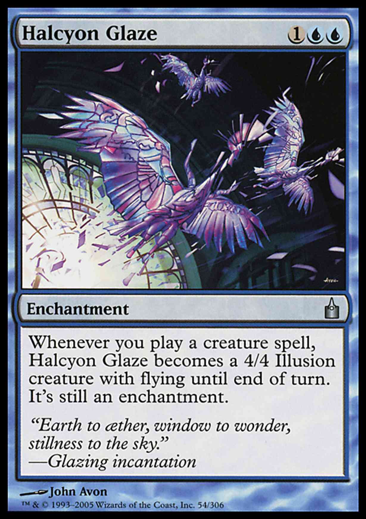 Halcyon Glaze magic card front