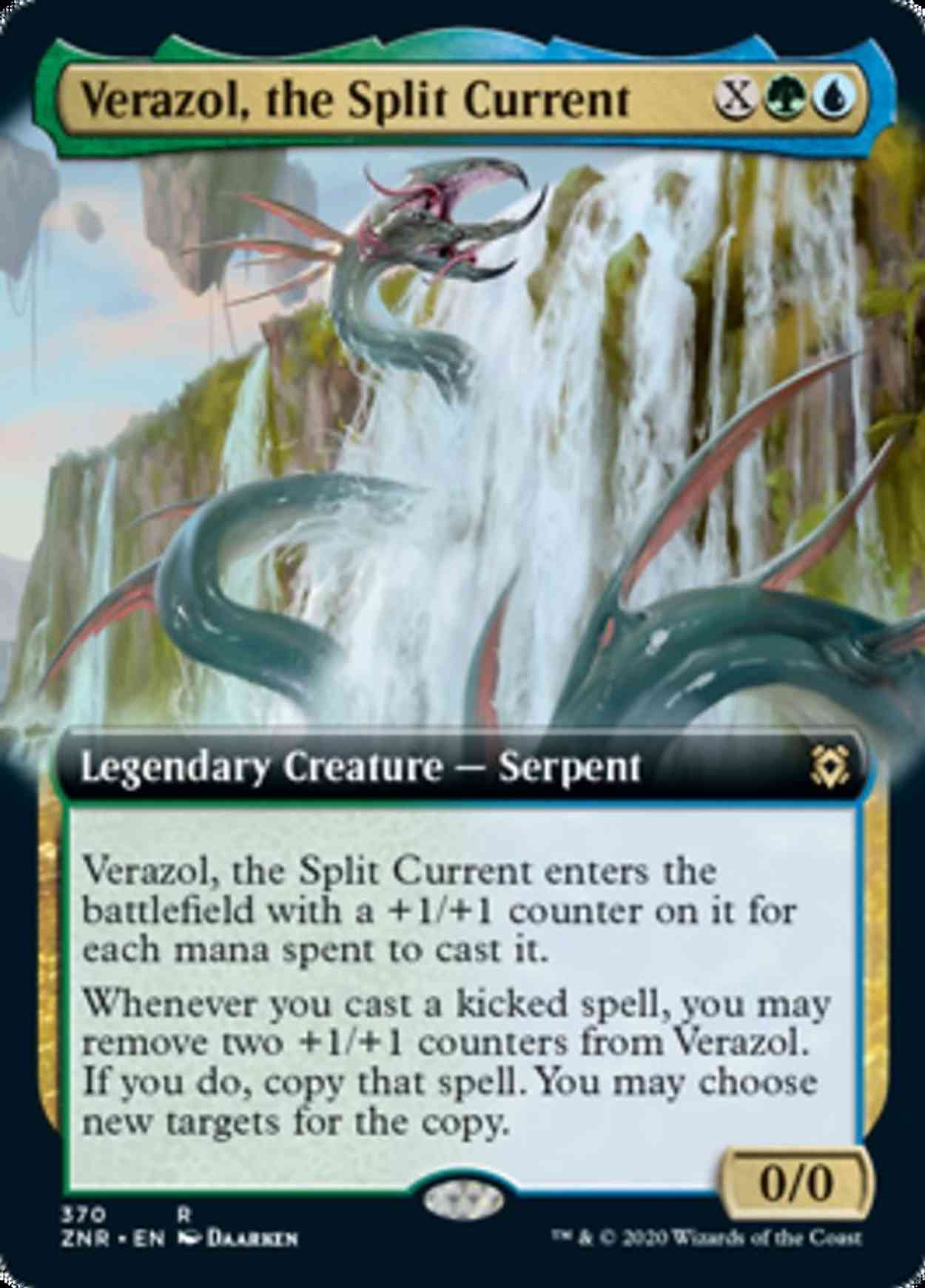 Verazol, the Split Current (Extended Art) magic card front