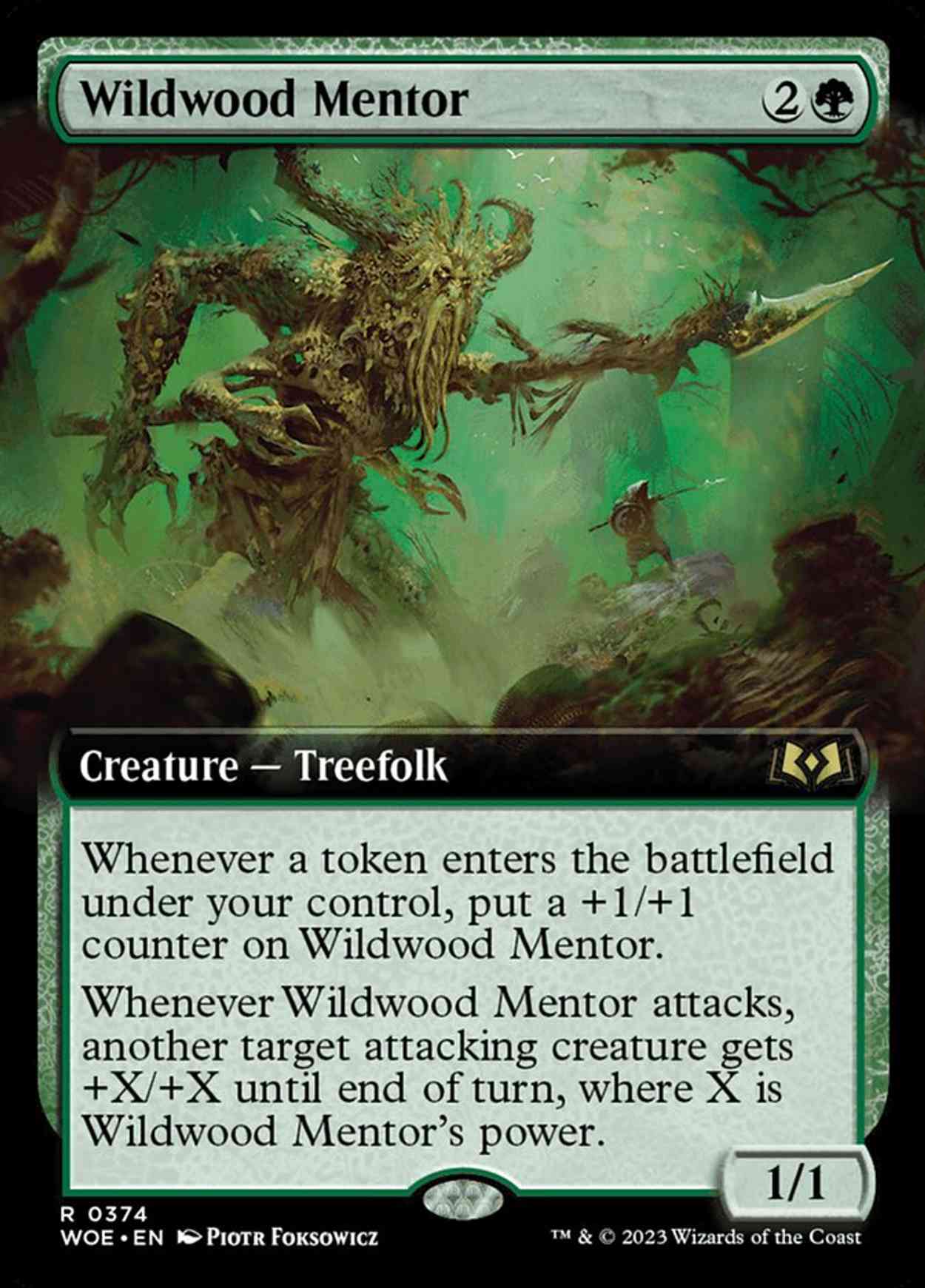 Wildwood Mentor (Extended Art) magic card front