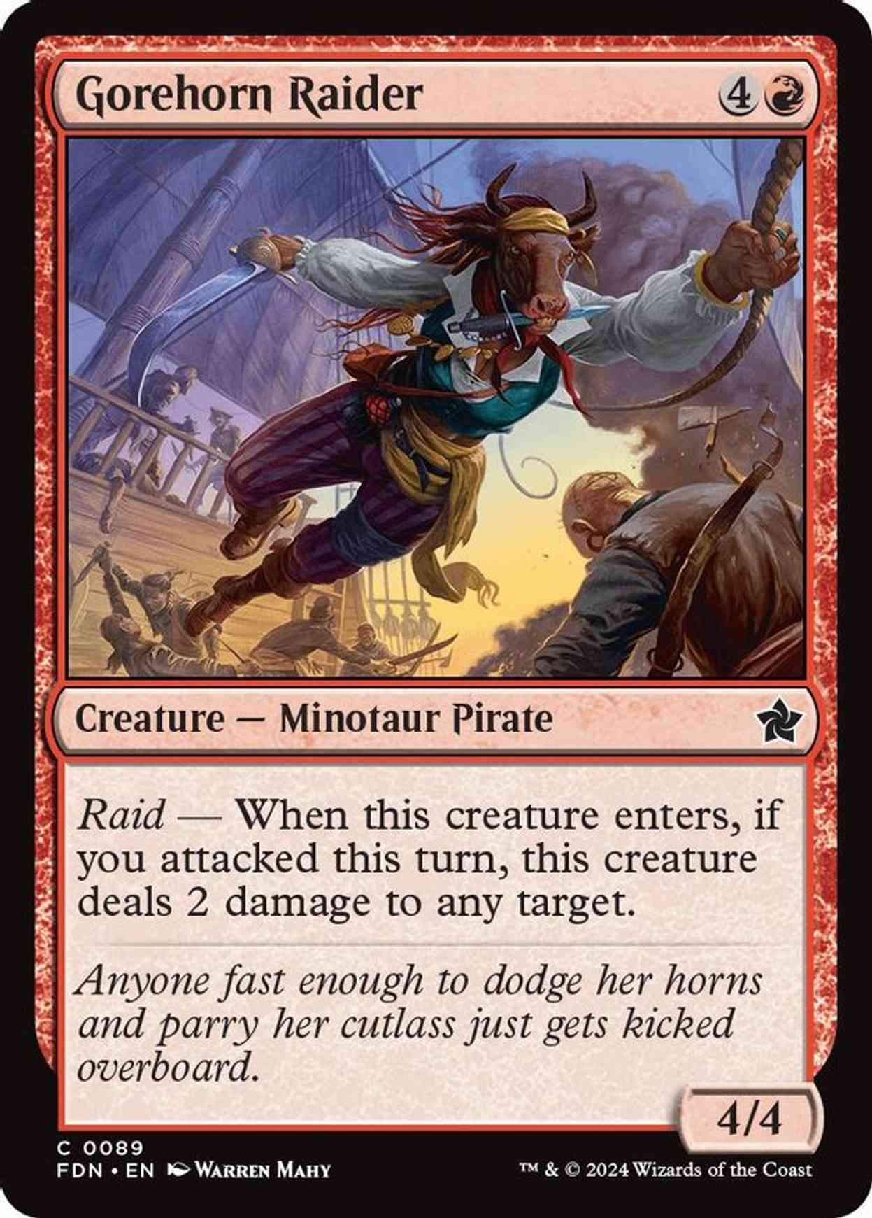 Gorehorn Raider magic card front