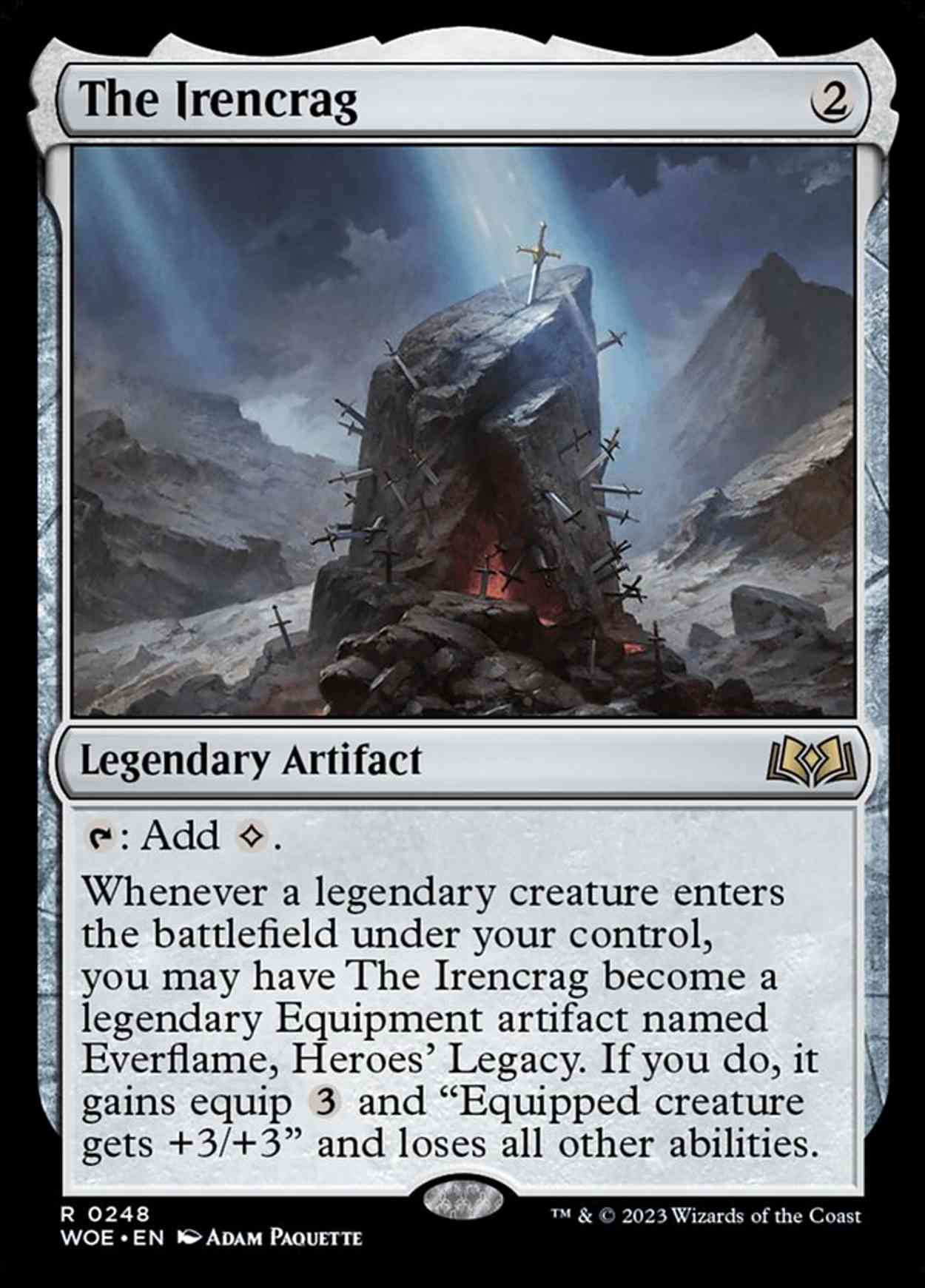 The Irencrag magic card front