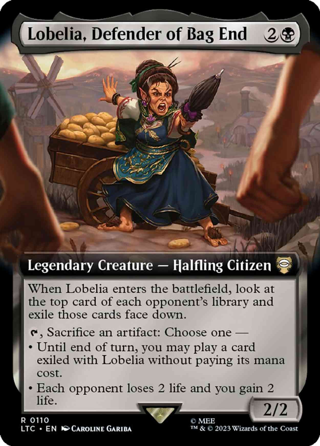 Lobelia, Defender of Bag End (Extended Art) magic card front