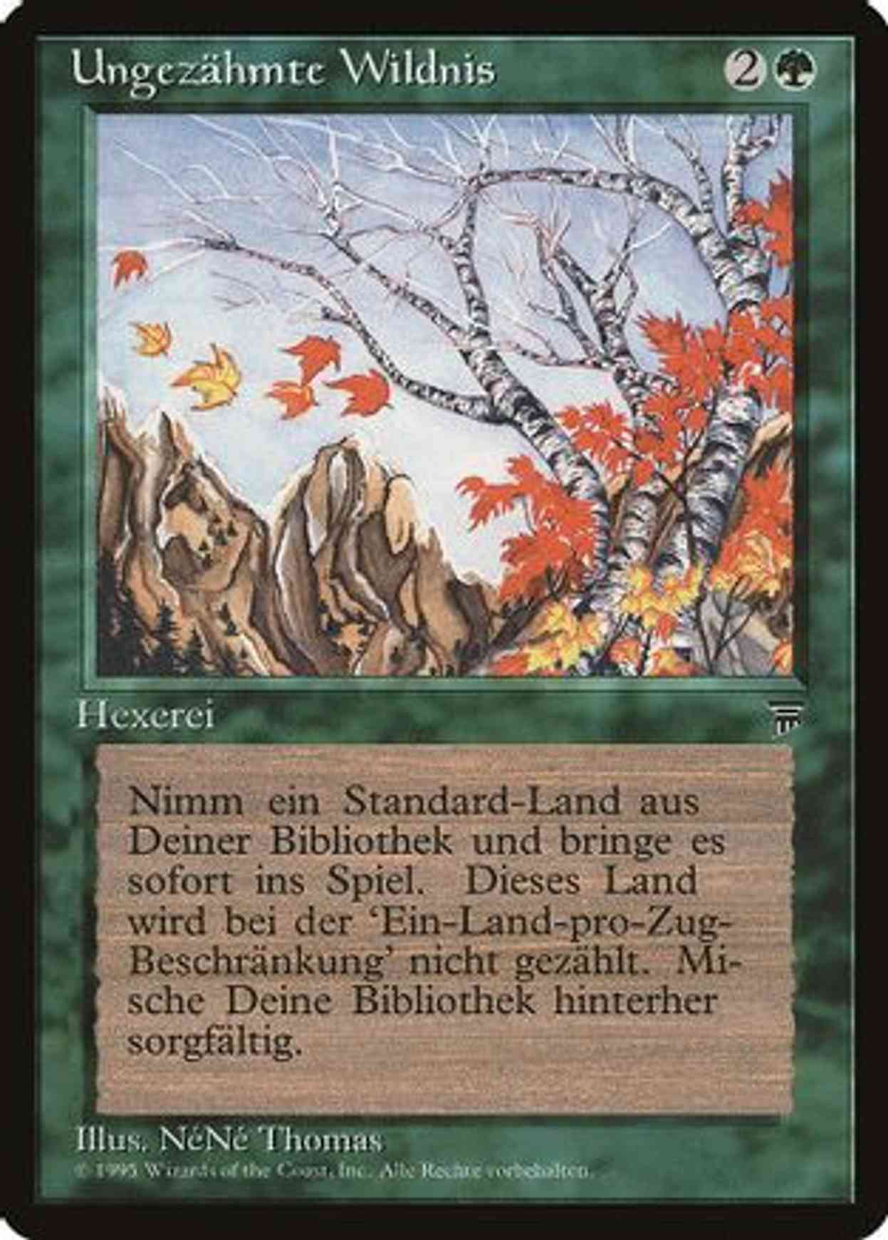 Untamed Wilds (German) - "Ungezahmte Wildnis" magic card front