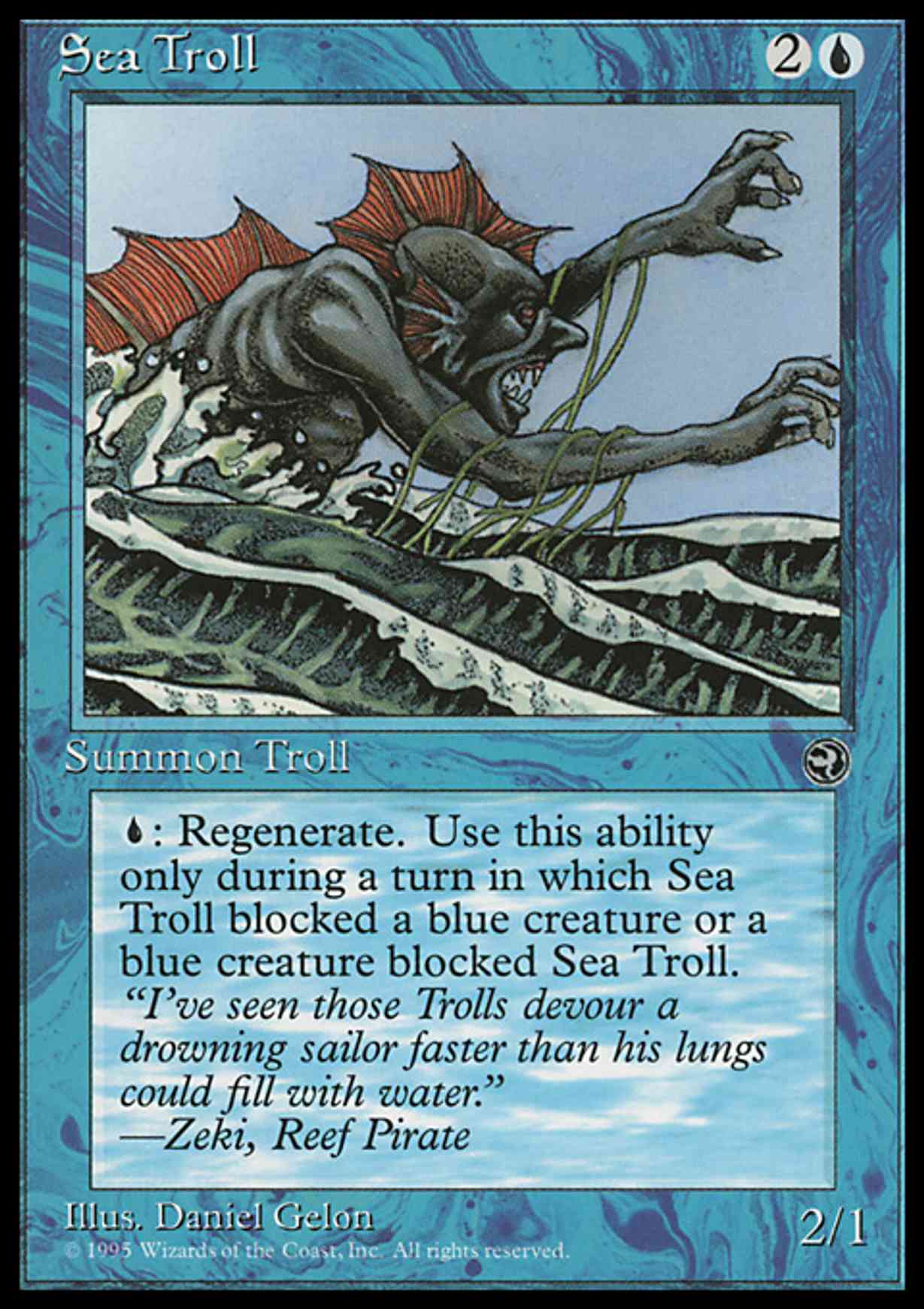 Sea Troll magic card front